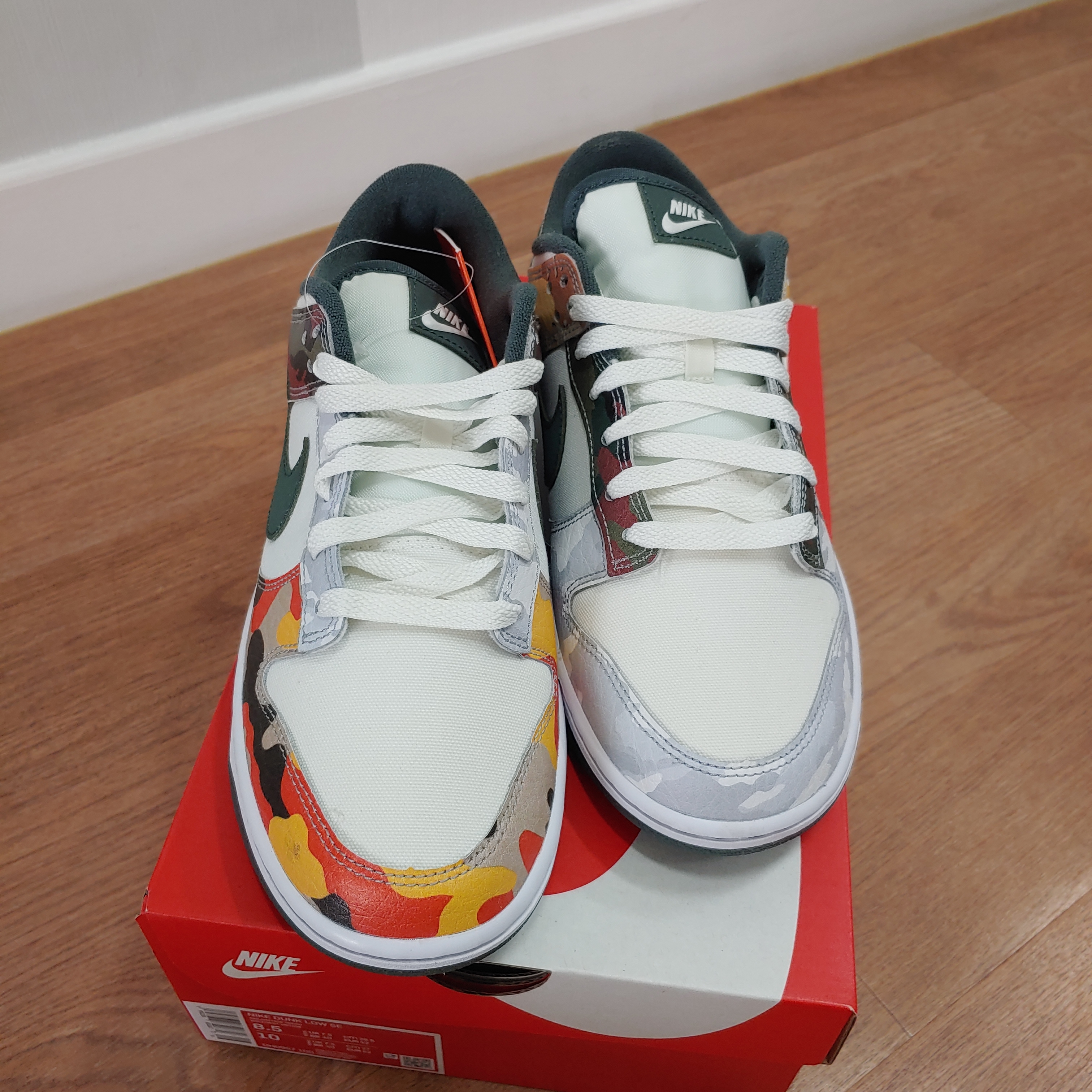 Nike Dunk Low SE Sail Multi Camo 착용 스타일 - 4