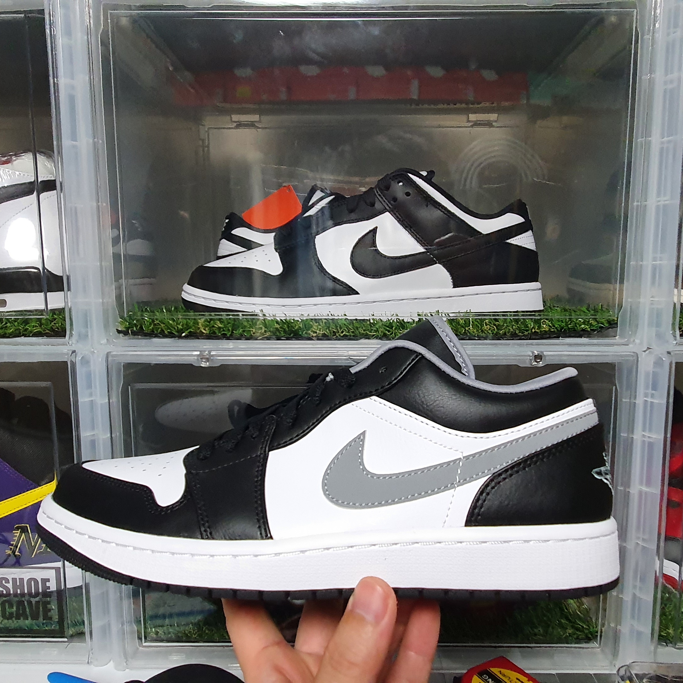 Jordan 1 Low Black Particle Grey 착용 스타일