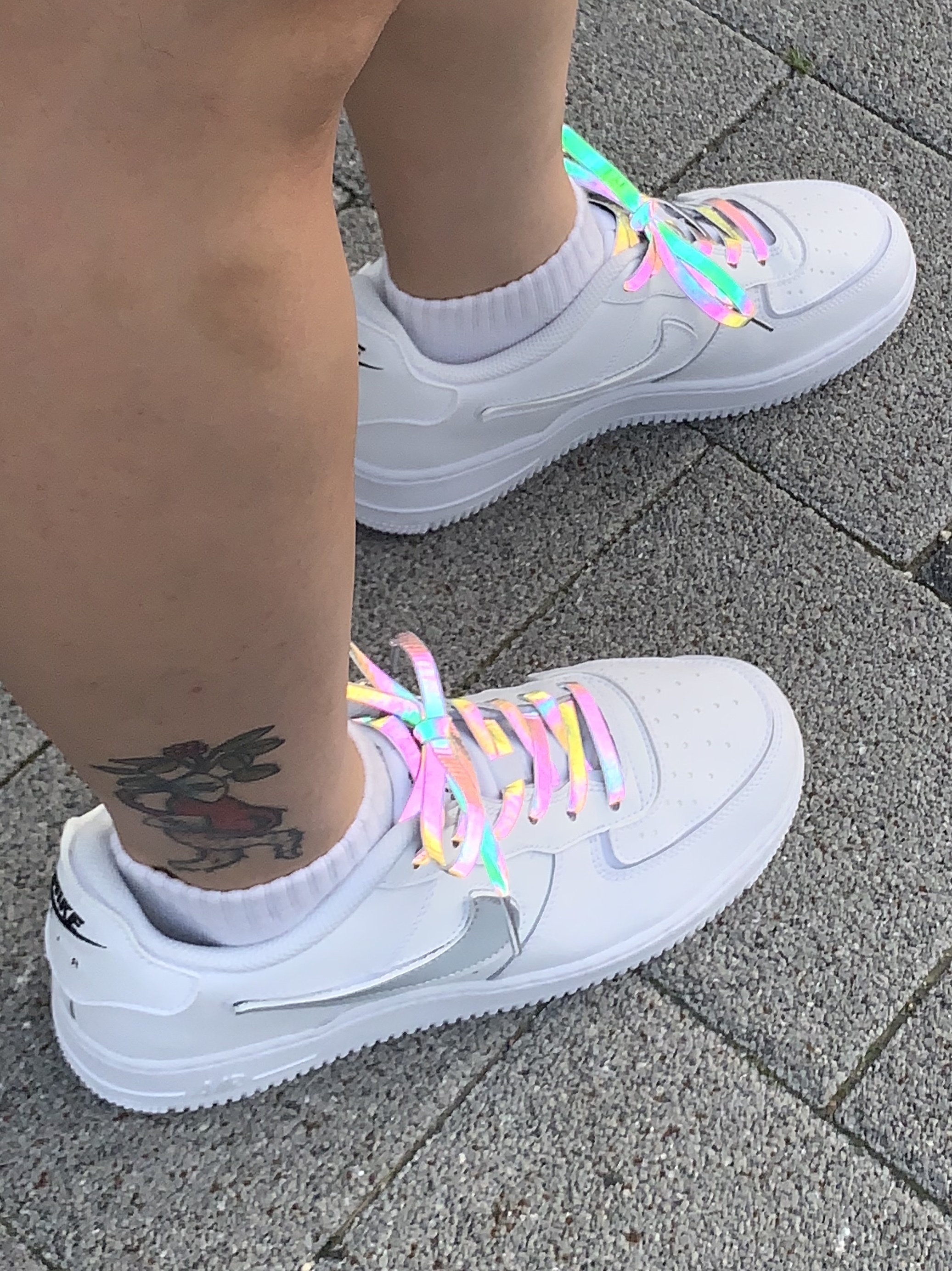 Nike Air Force 1/1 Cosmic Clay, Nike Air Force 1/1 Triple White 착용 스타일 - 4