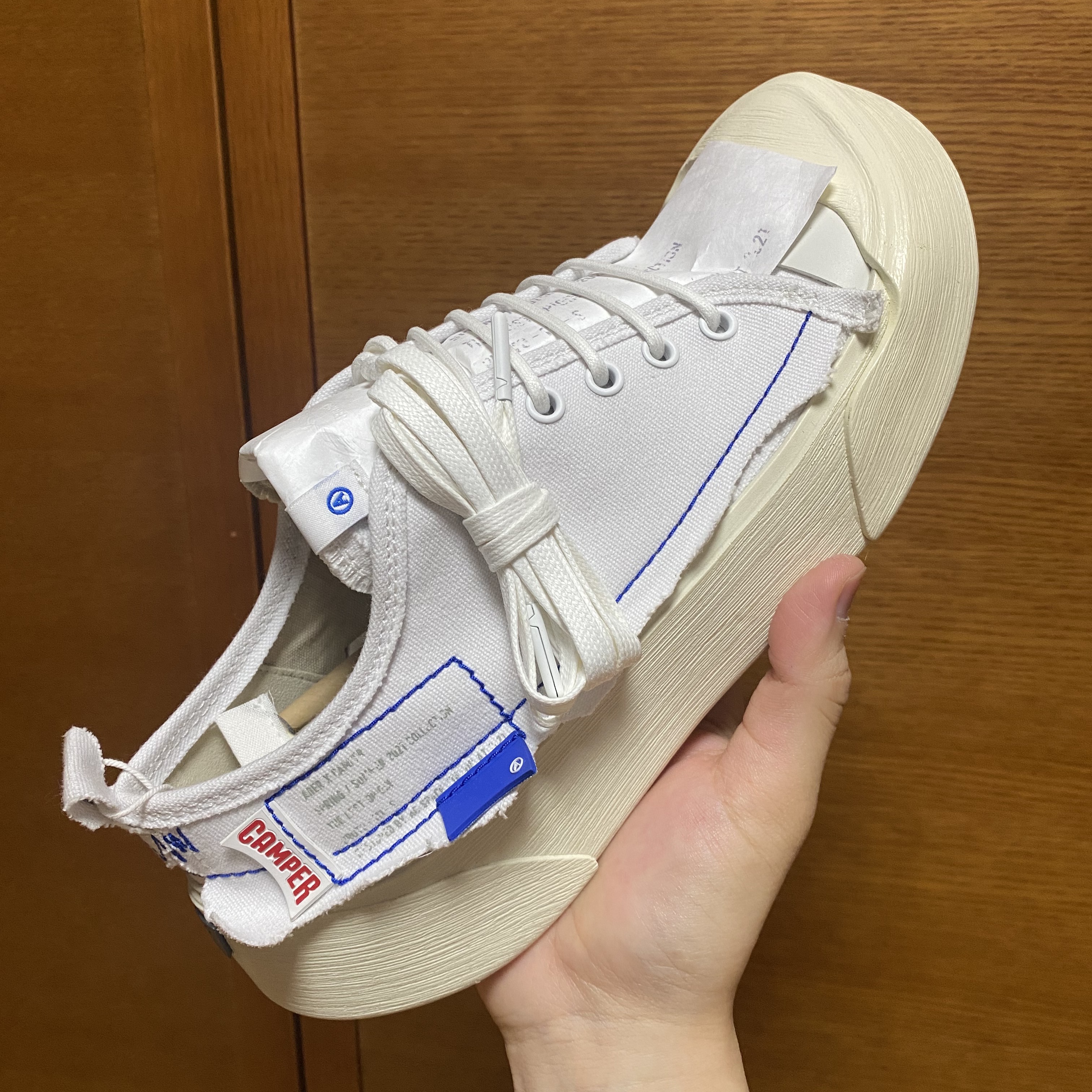 Camper x Ader Error Proto-111-S Cinder Basic Sneakers White, (W) Camper x Ader Error Proto-111-S Cinder Basic Sneakers White 착용 스타일