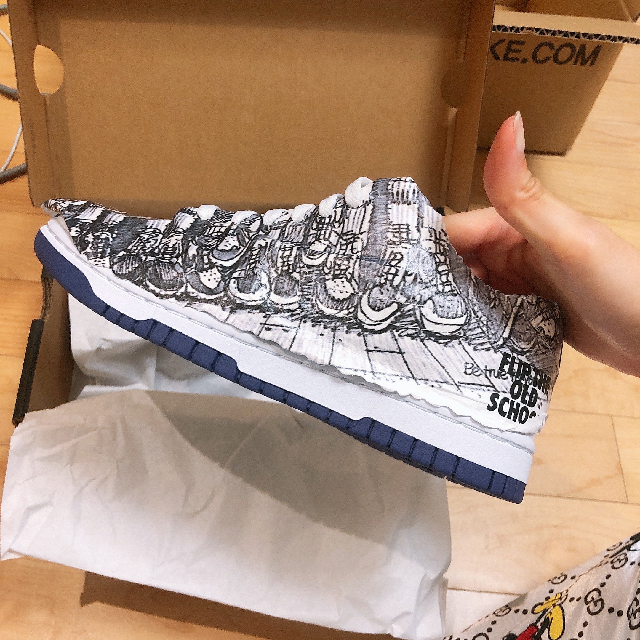 (W) Nike Dunk Low SE Flip 착용 스타일