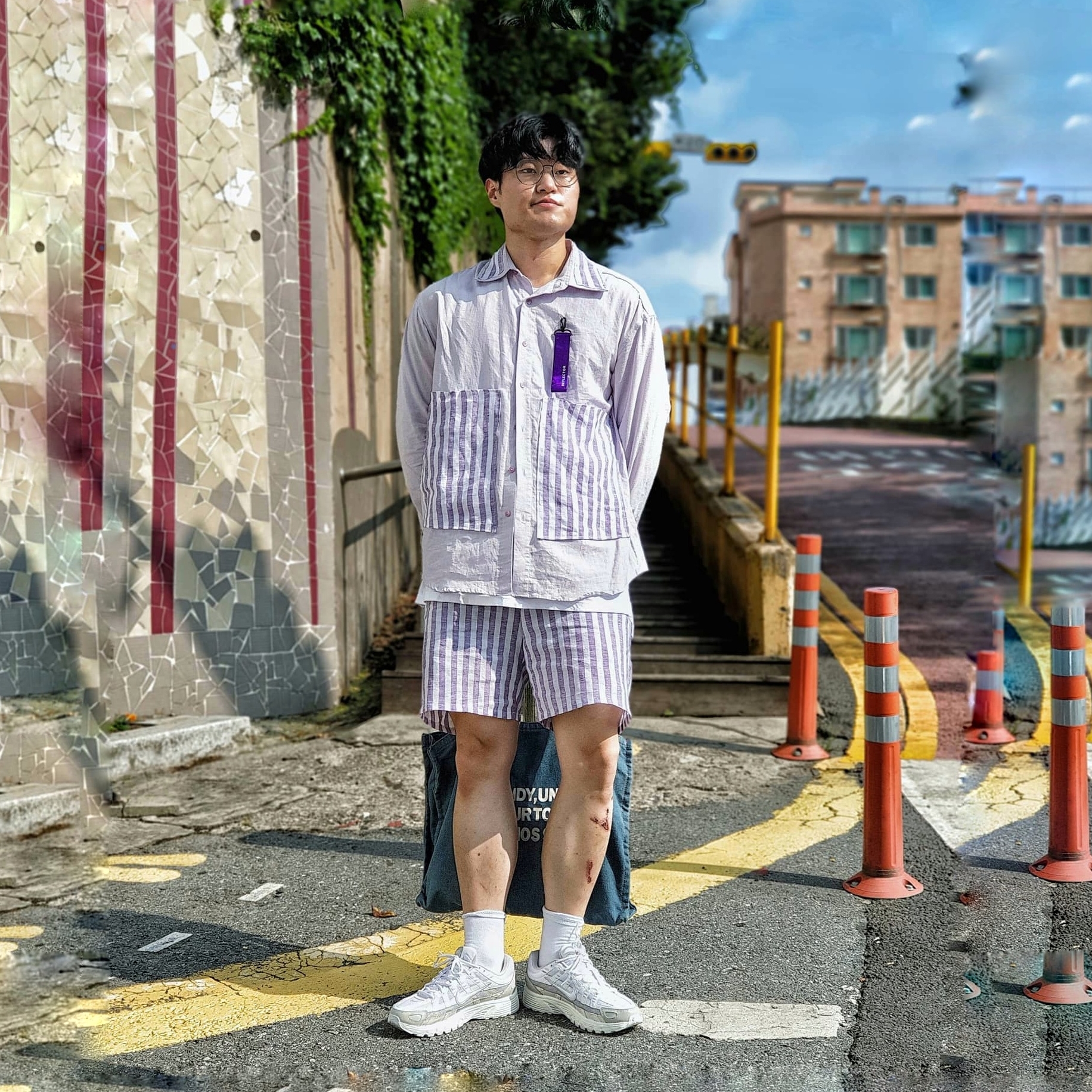 (W) Nike P-6000 White 착용 스타일