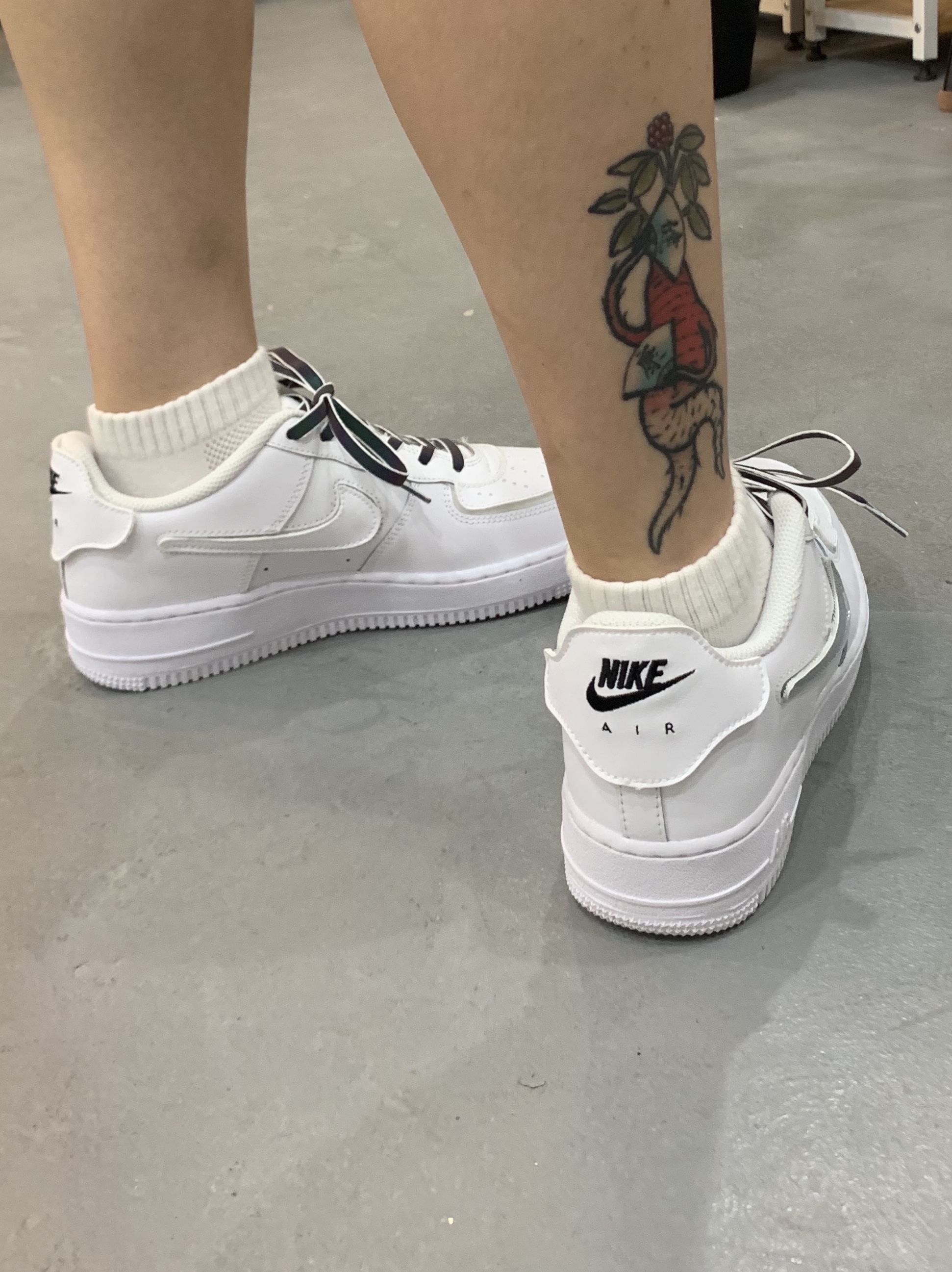 Nike Air Force 1/1 Cosmic Clay, Nike Air Force 1/1 Triple White 착용 스타일 - 5