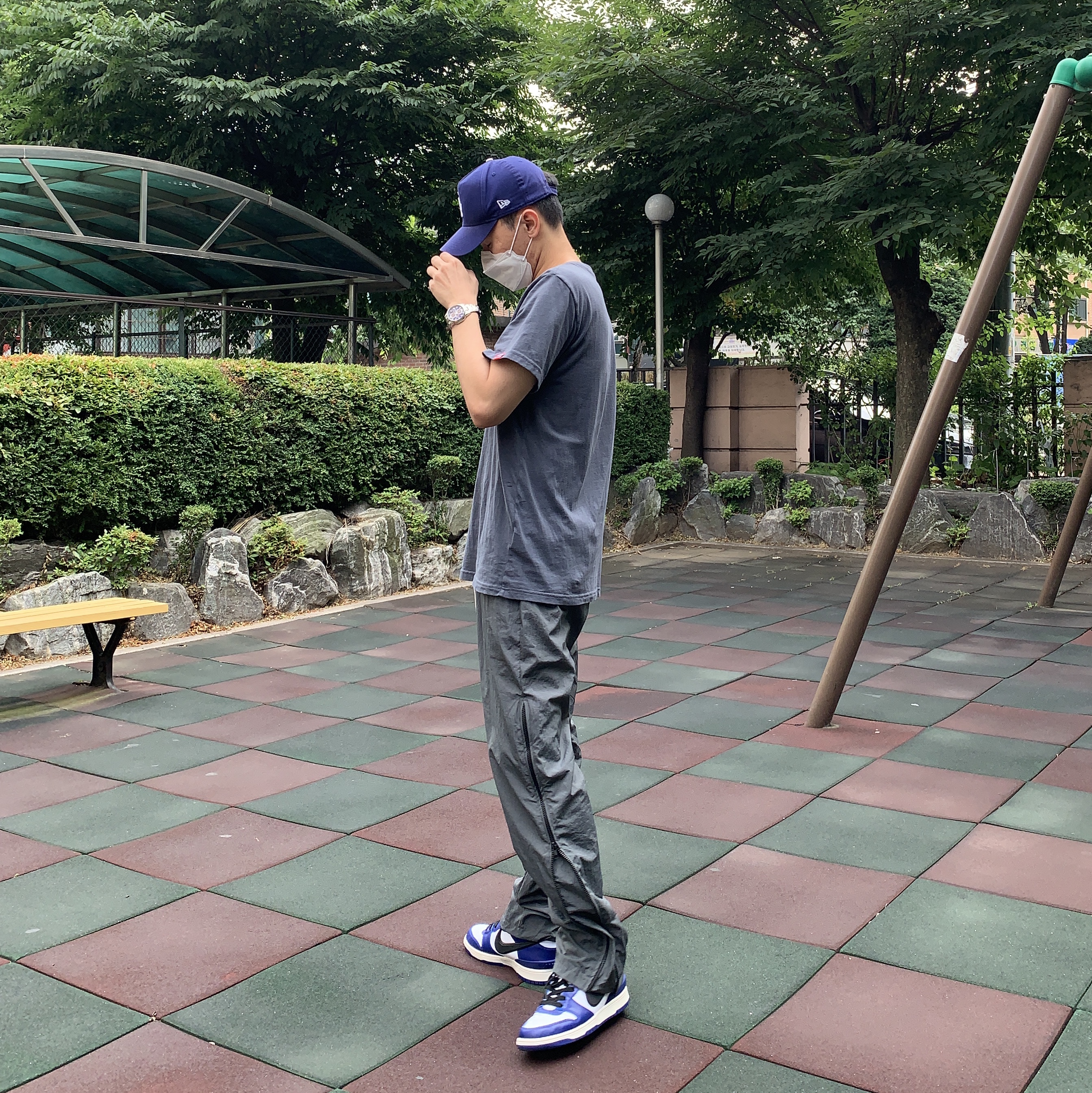 Nike x Ambush Dunk High Deep Royal Blue 착용 스타일