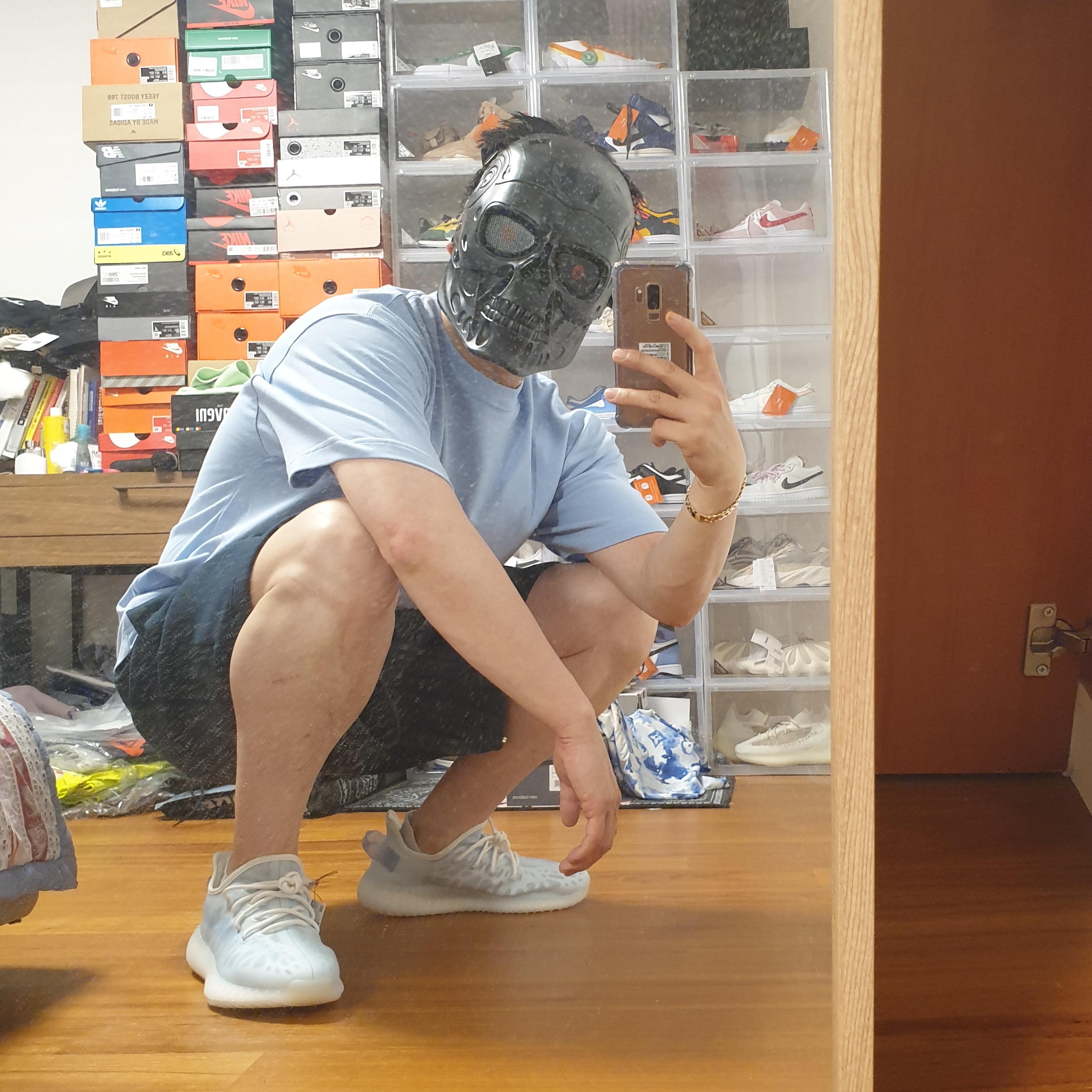 Nike x Drake Nocta Cardinal Stock Essential Cap Navy, Nike NRG Solo Swoosh T-Shirt Psychic Blue - US/EU 착용 스타일 - 5