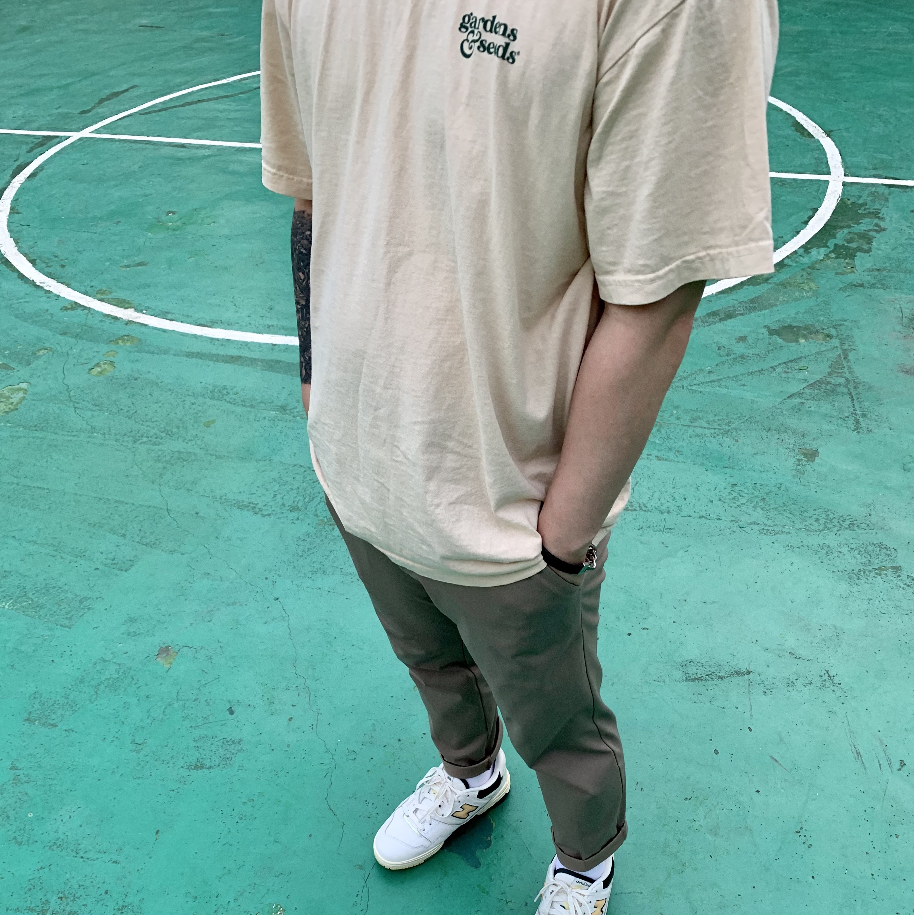 New Balance x Aime Leon Dore 550 Green Yellow 착용 스타일