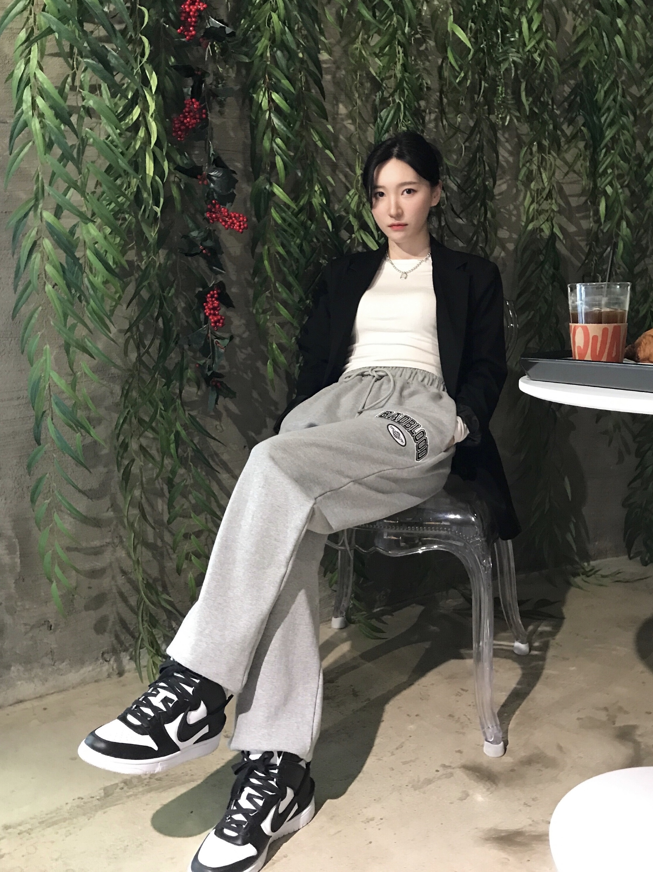 Nike x Ambush Dunk High Black 착용 스타일