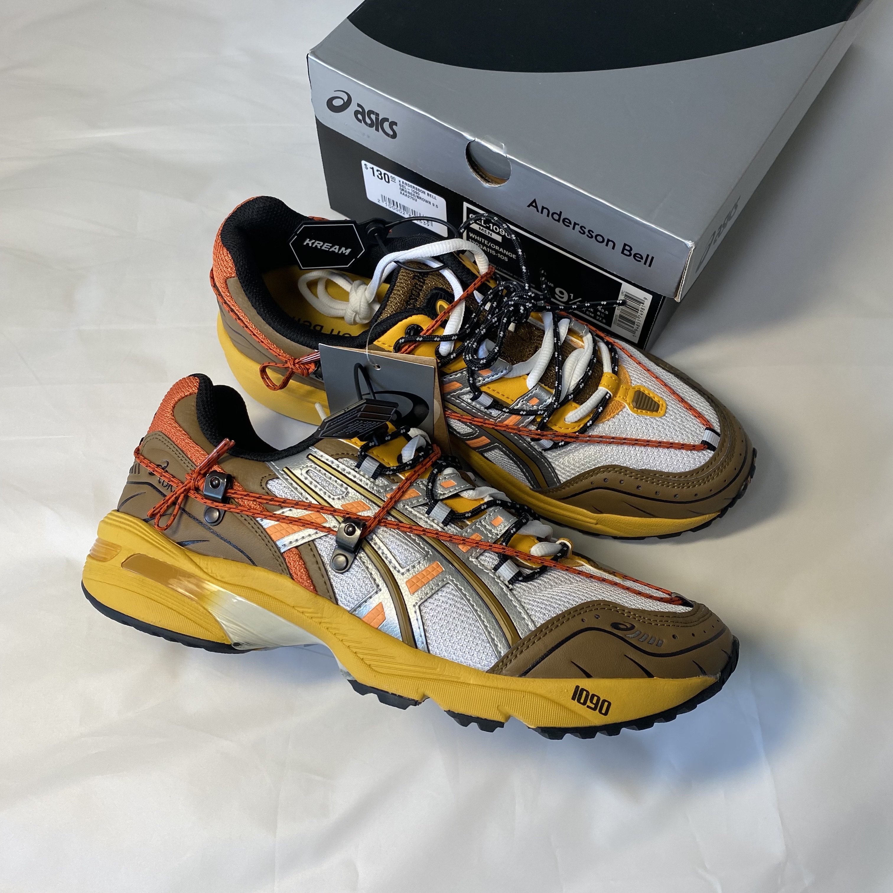 Asics x Andersson Bell Gel-1090 White Orange 착용 스타일 - 1