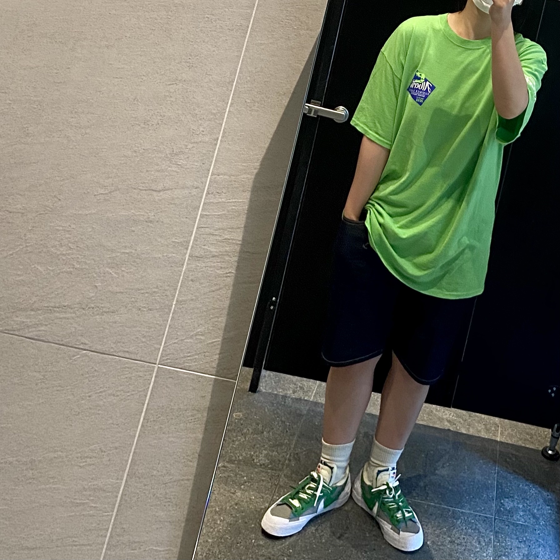 Nike x Sacai Blazer Low Classic Green 착용 스타일