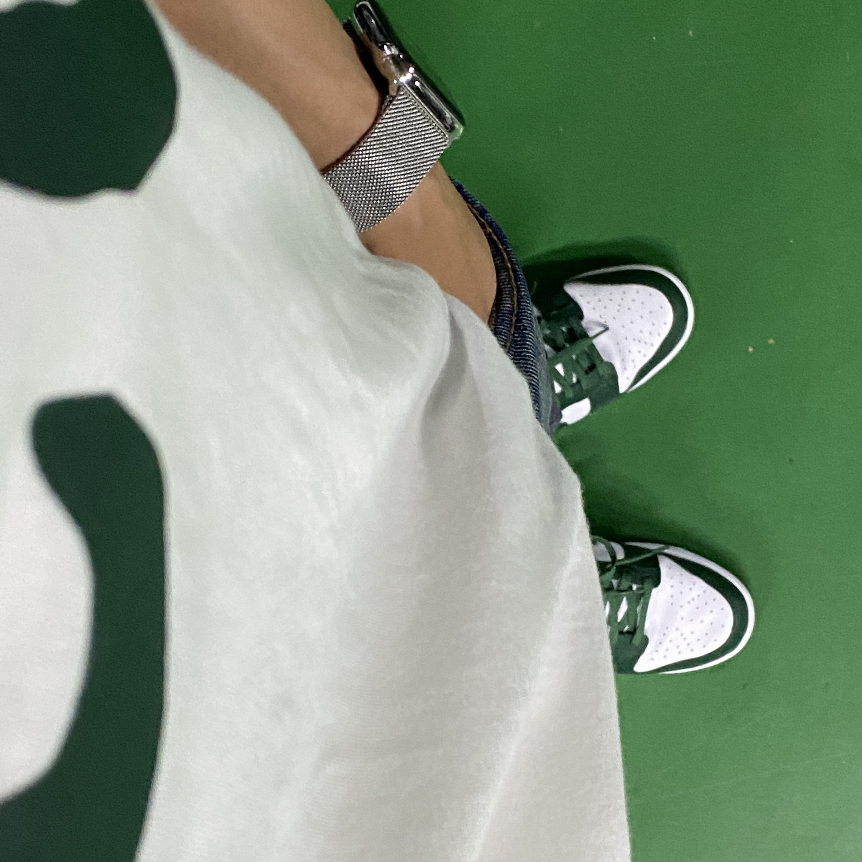 Nike Dunk Low Retro Varsity Green 착용 스타일
