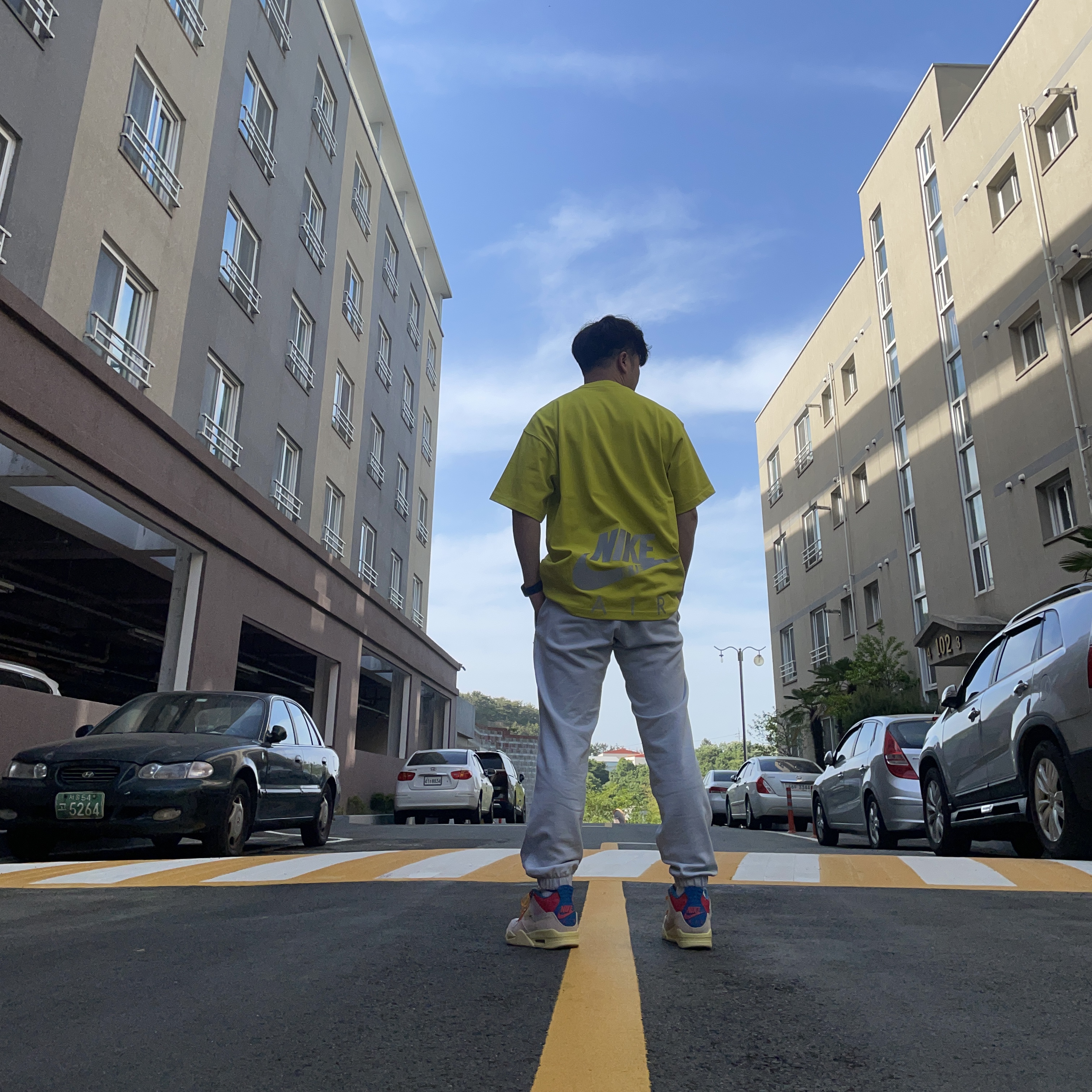Nike x Kim Jones Oversized T-Shirt High Voltage - US/EU, Jordan 4 x Union Retro Guava Ice 착용 스타일 - 3