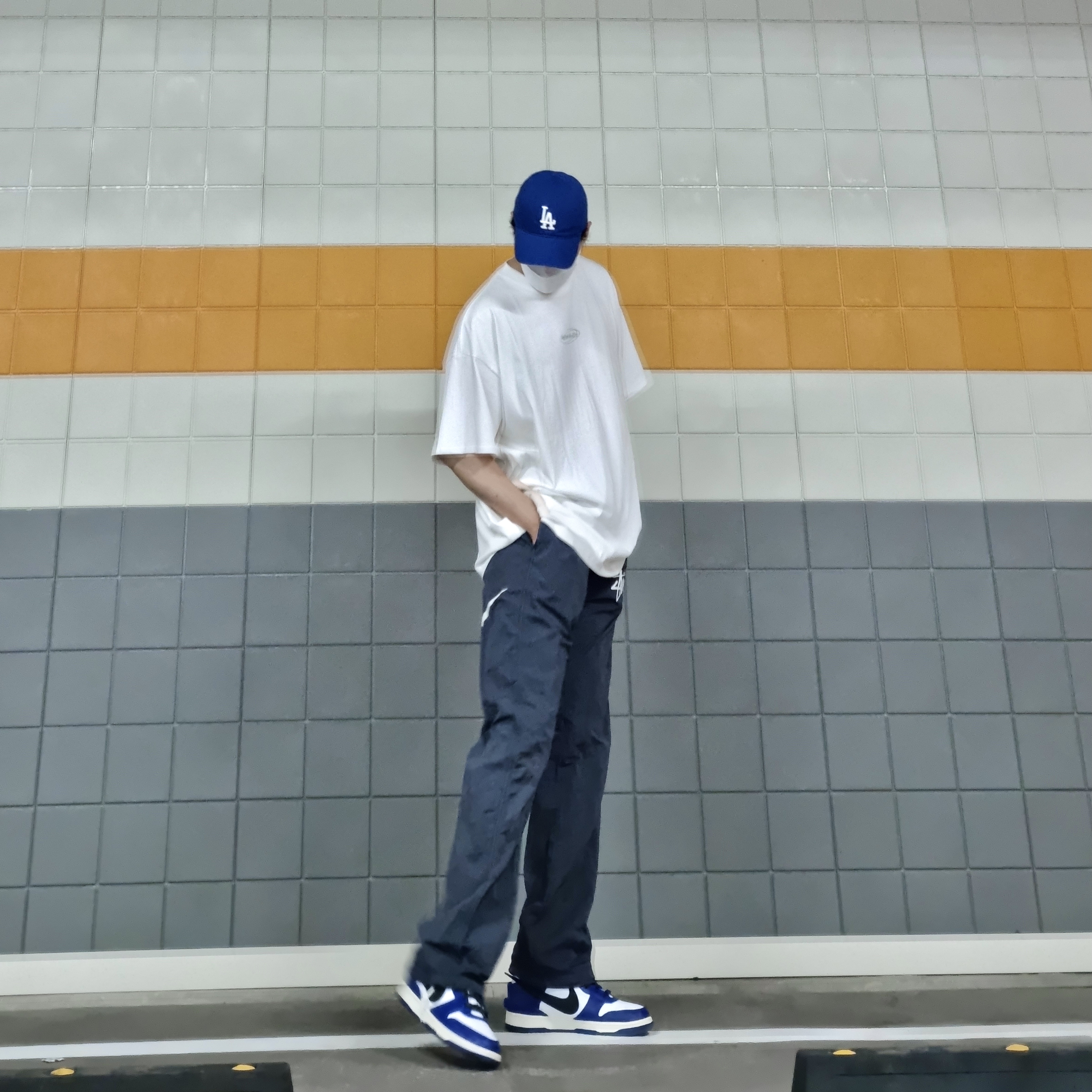 Nike x Ambush Dunk High Deep Royal Blue 착용 스타일
