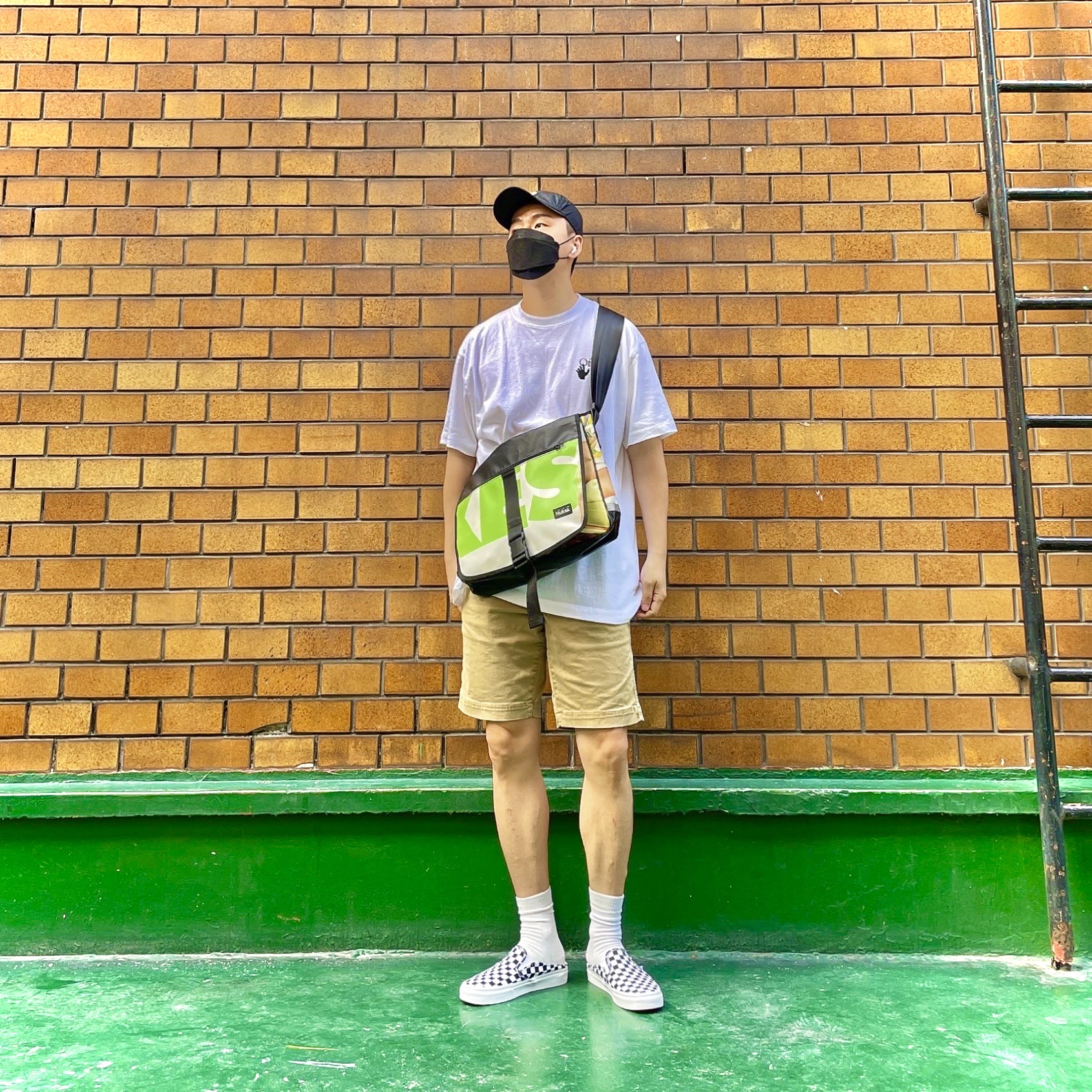 Supreme x Stone Island Painted Camo Nylon 6-Panel Black - 20FW 착용 스타일
