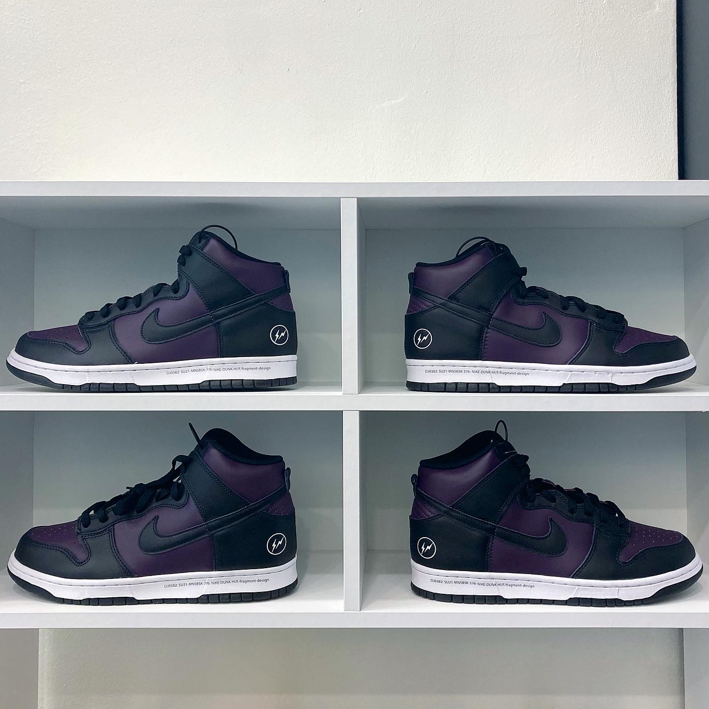 Nike x Fragment Dunk High Black 착용 스타일 - 2
