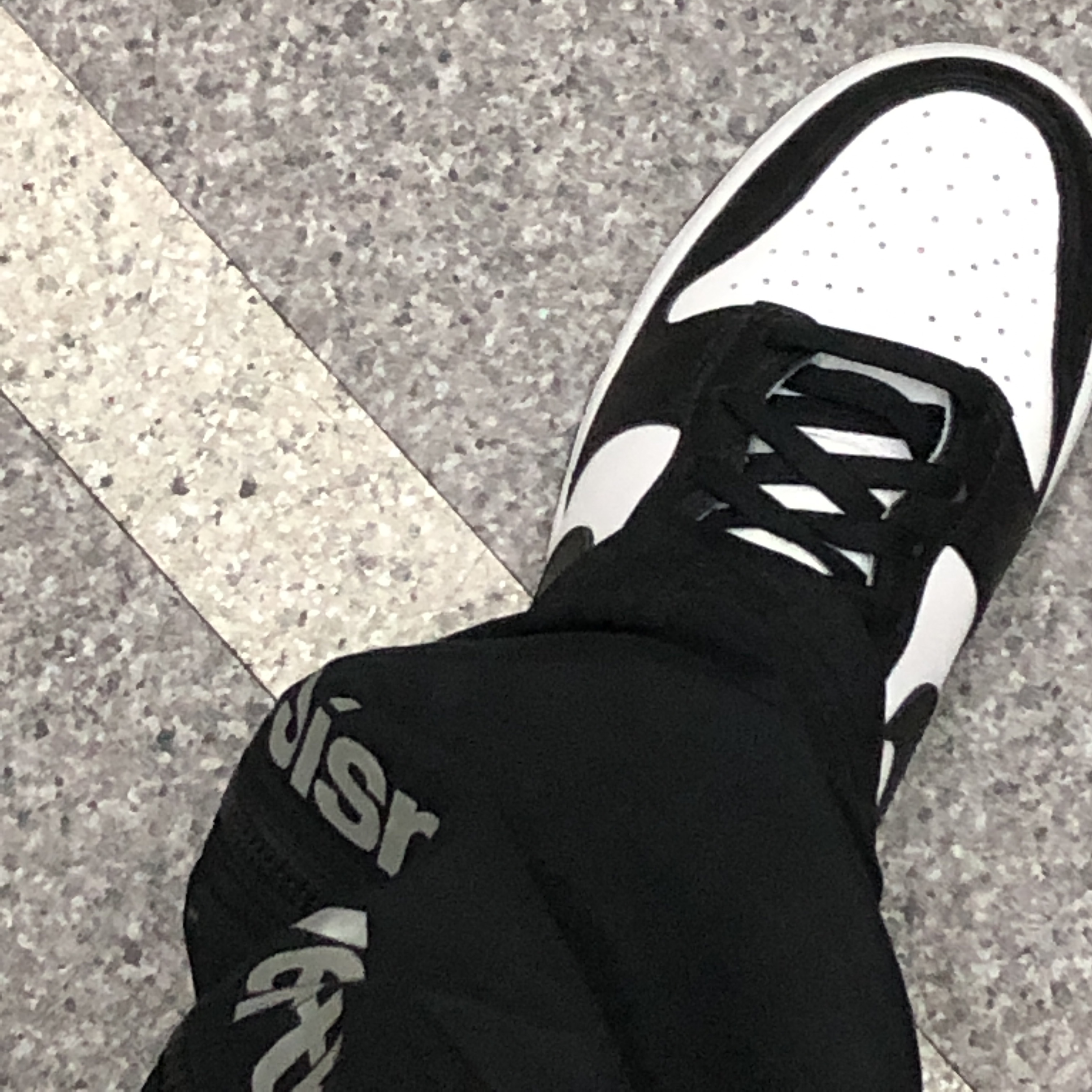 Nike Dunk High Retro Black and White, (W) Nike Dunk High Black and White 착용 스타일 - 1