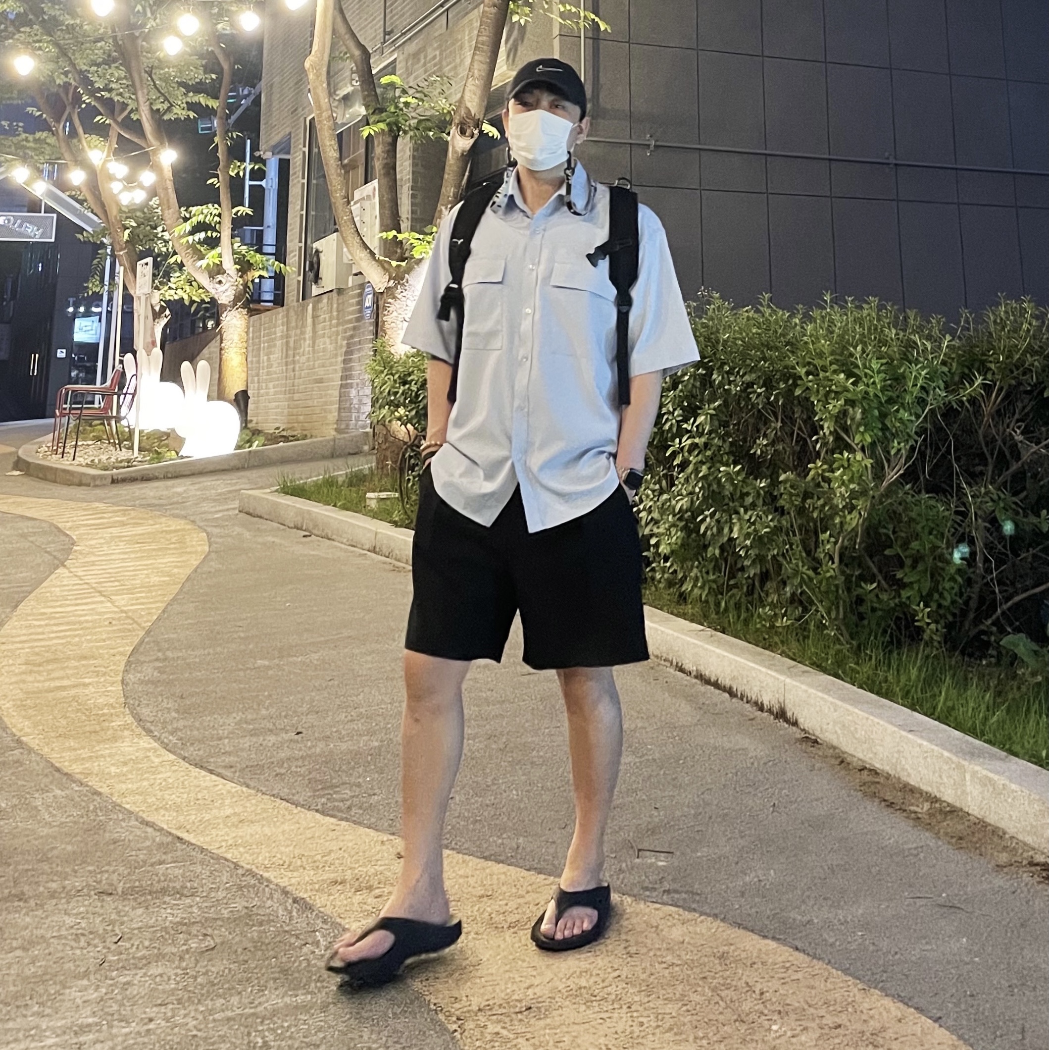 Oofos OOriginal Black 착용 스타일