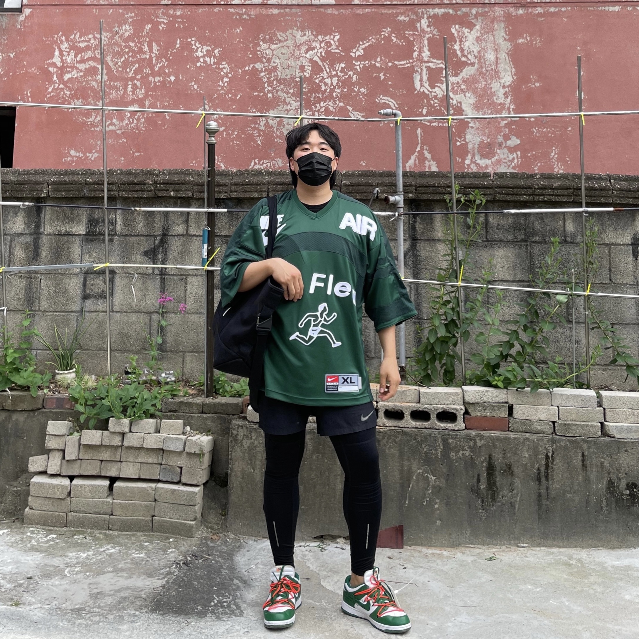 Nike x Cactus Plant Flea Market S/S Jersey Green - US/EU, Nike x Cactus Plant Flea Market S/S Jersey Green - Asia 착용 스타일