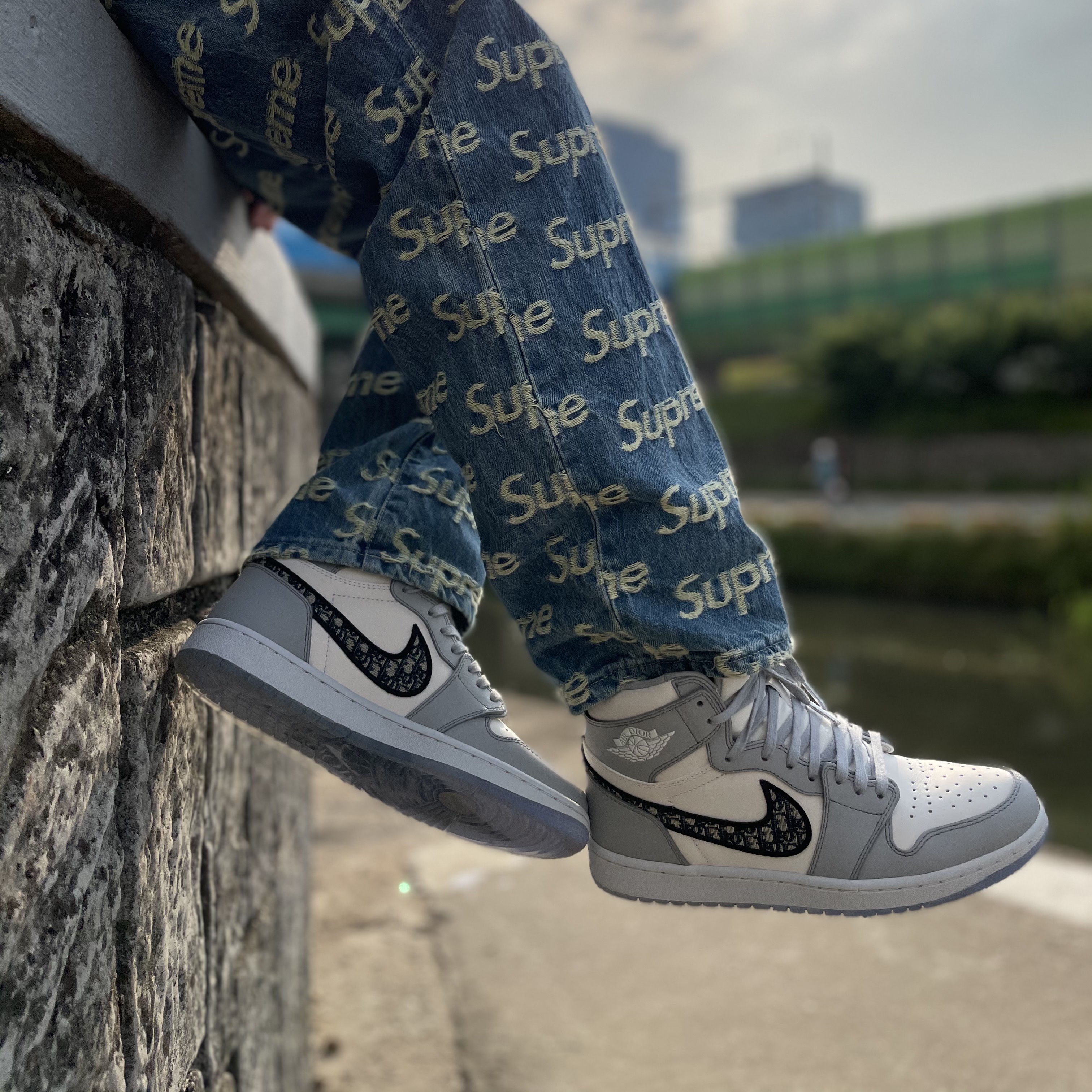 Jordan 1 x Dior High OG 착용 스타일