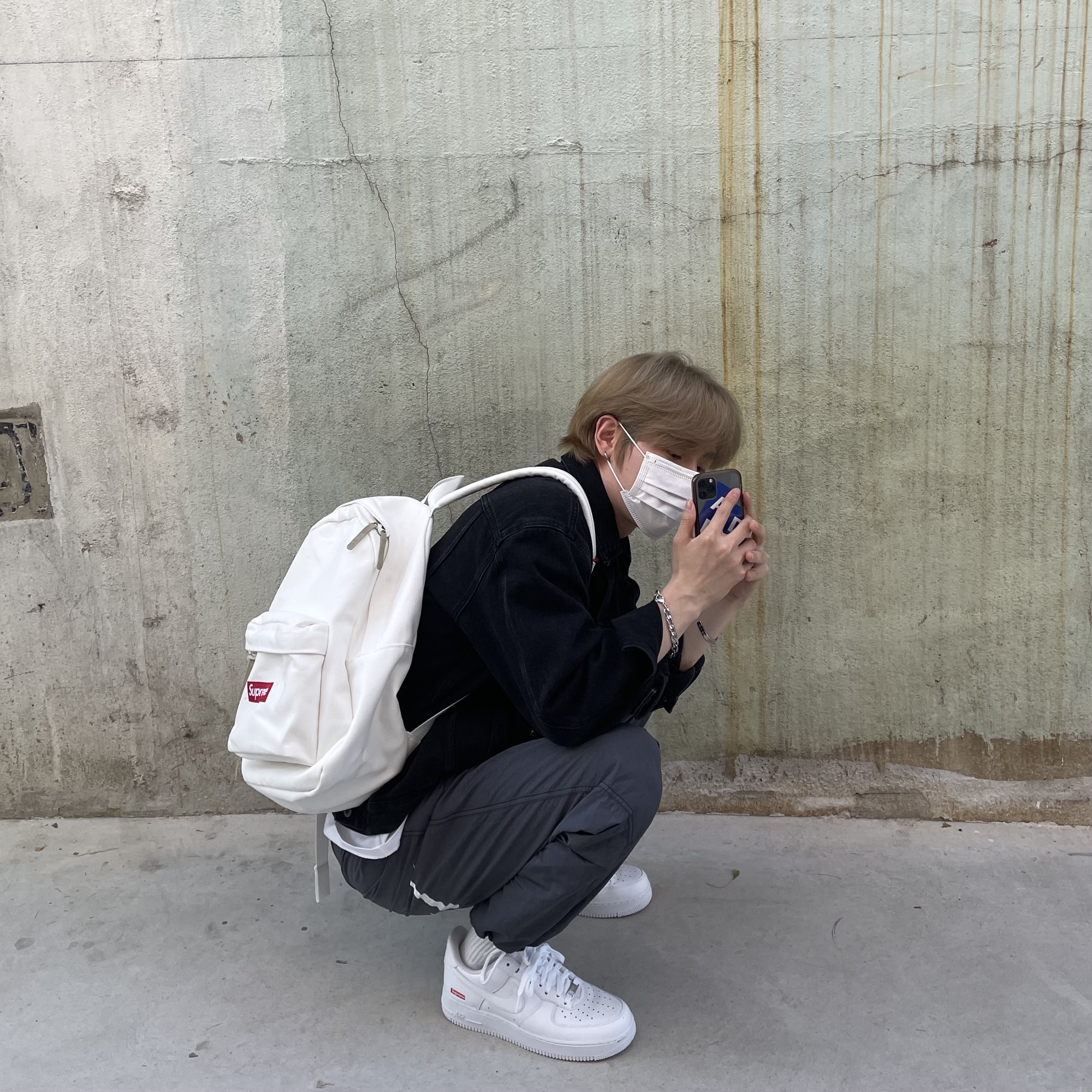 Nike x Supreme Air Force 1 Low White, Nike x Stussy Beach Pants Off Noir 착용 스타일