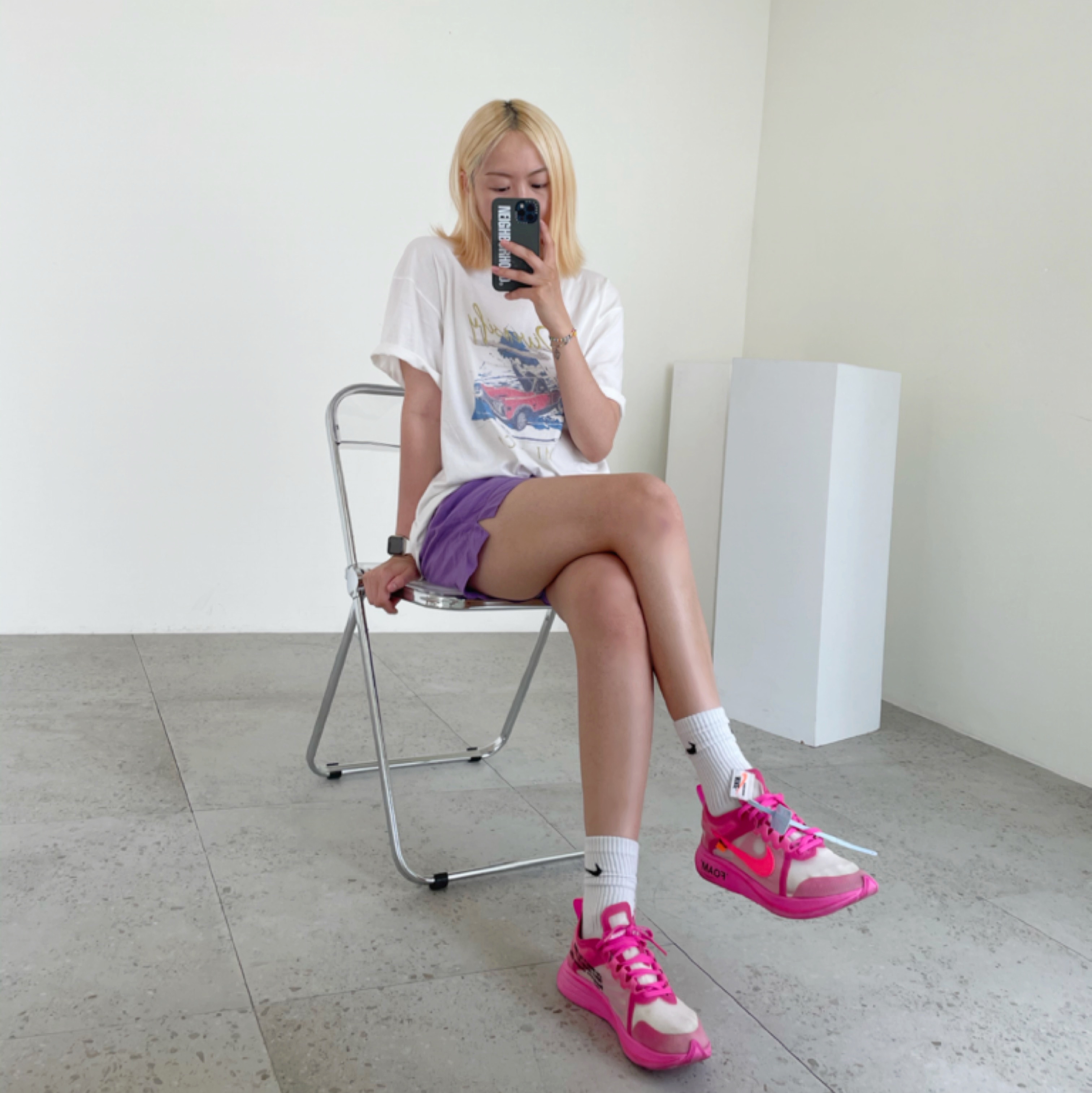Nike x Off-White Zoom Fly SP Tulip Pink 착용 스타일