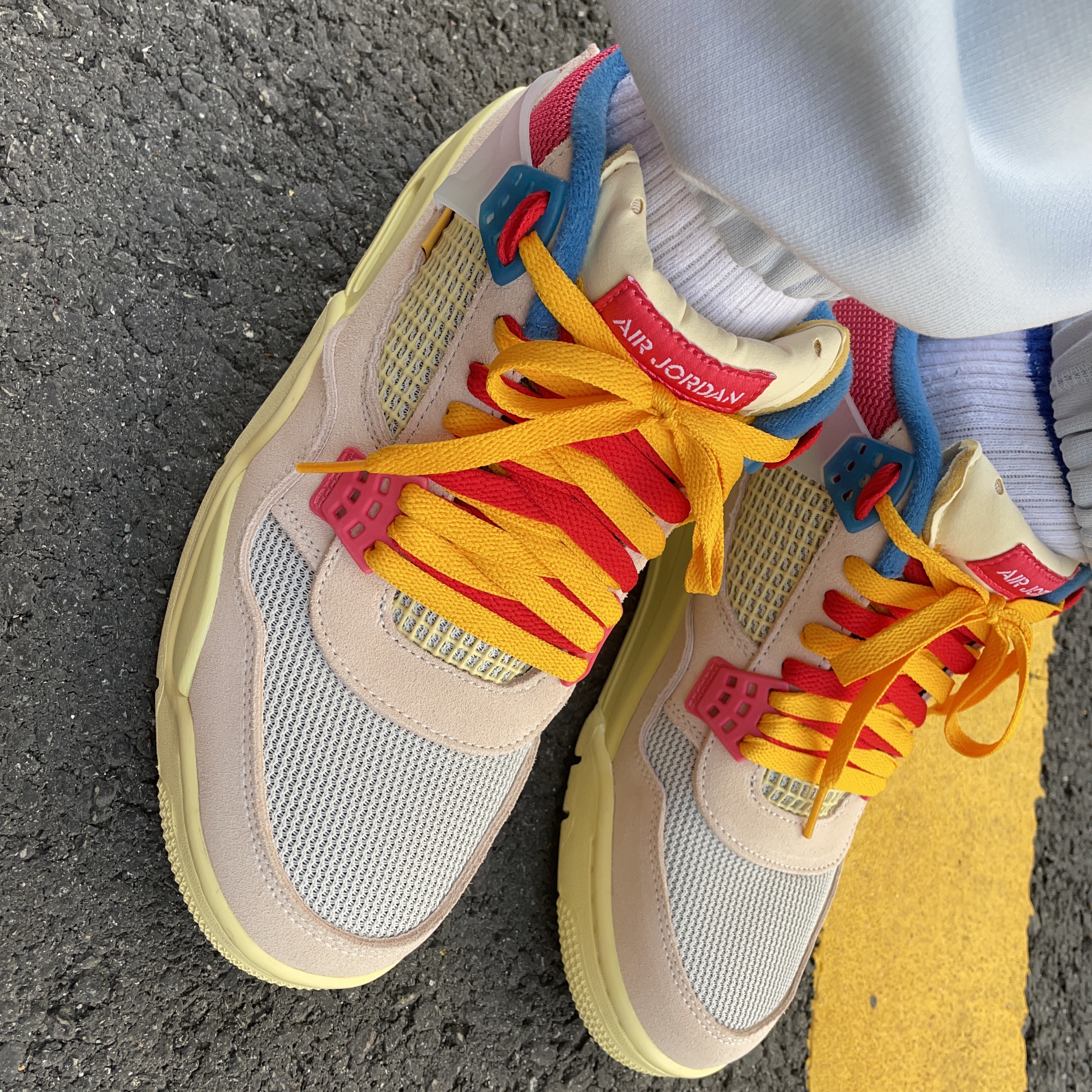Nike x Kim Jones Oversized T-Shirt High Voltage - US/EU, Jordan 4 x Union Retro Guava Ice 착용 스타일 - 4