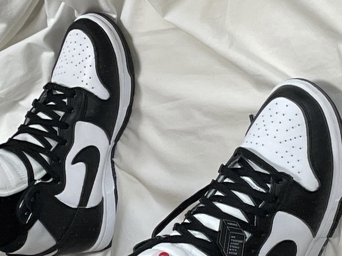 Nike Dunk High Retro Black and White 착용 스타일