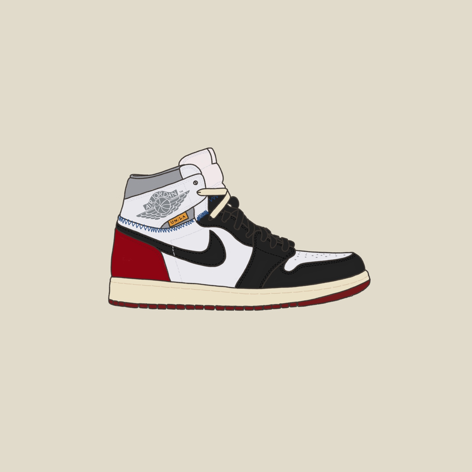 Jordan 1 x Union Retro High Black Toe 착용 스타일 - 2