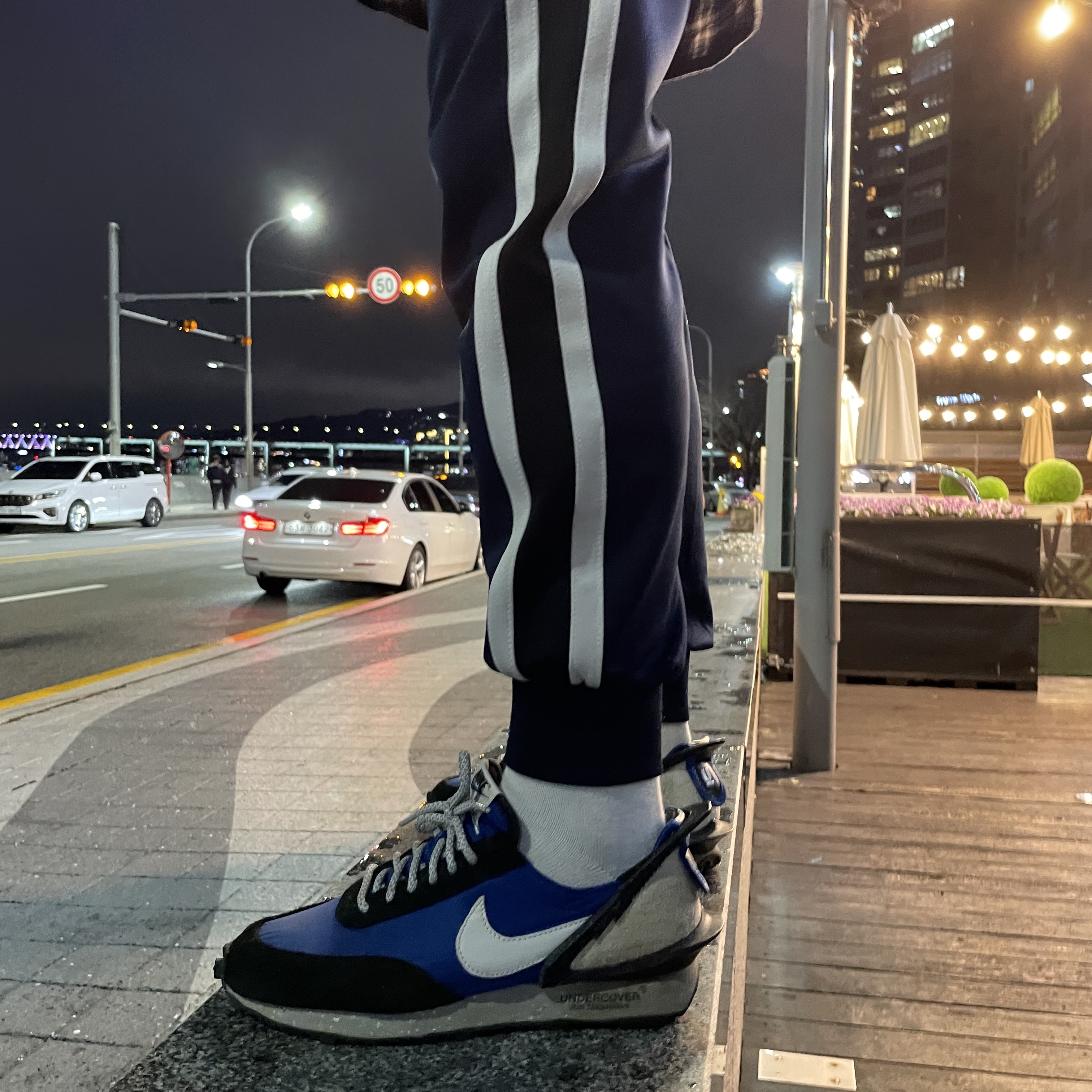 Nike x Undercover Daybreak Blue Jay 착용 스타일