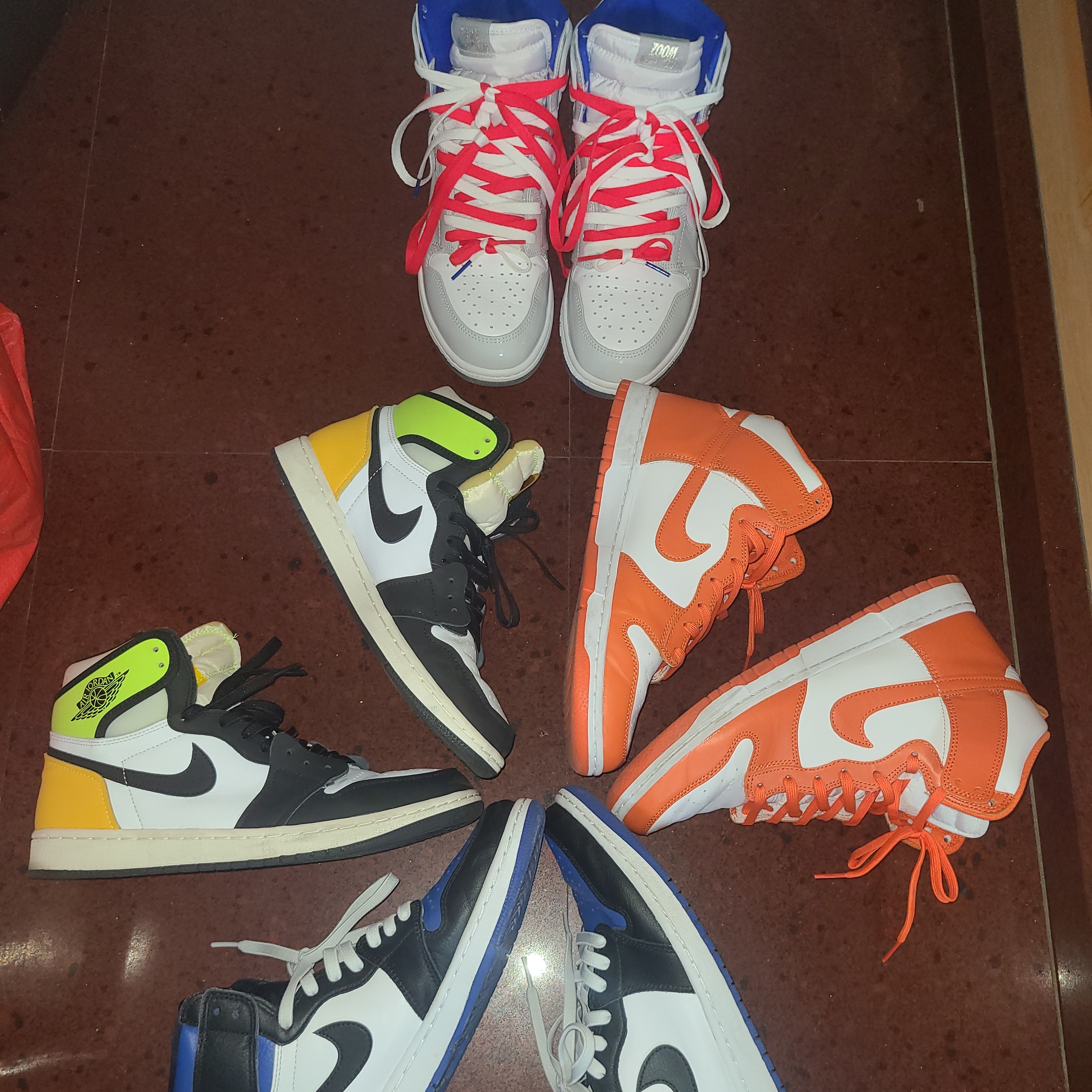 Jordan 1 Retro High Zoom White Racer Blue 착용 스타일 - 2