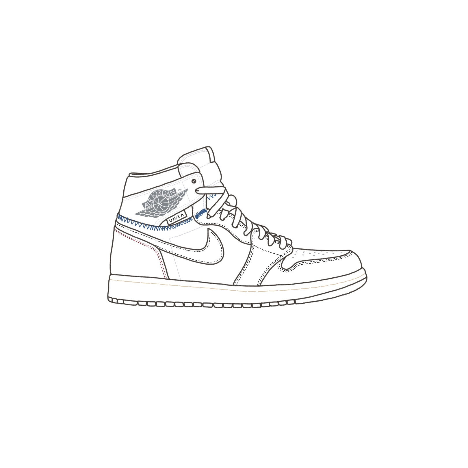 Jordan 1 x Union Retro High Black Toe 착용 스타일 - 1