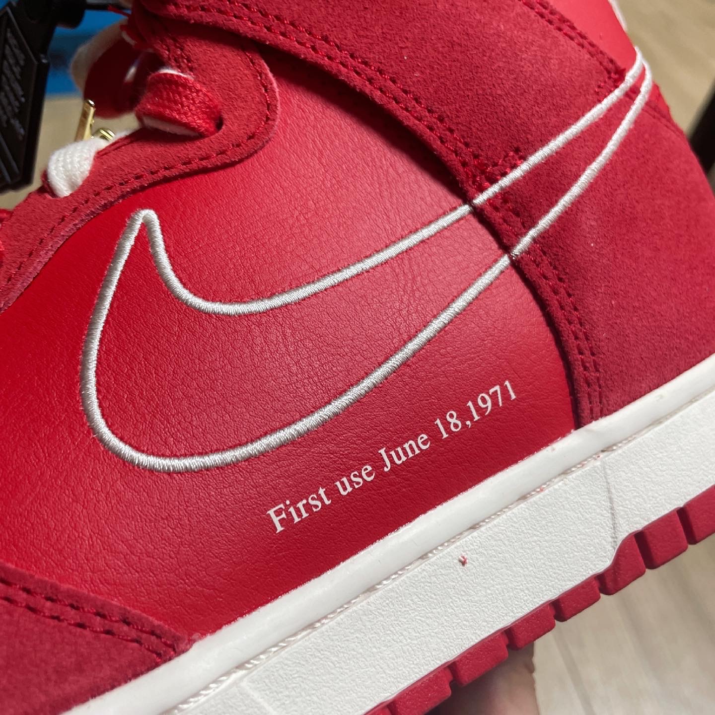 Nike Dunk High SE First Use University Red 착용 스타일 - 4