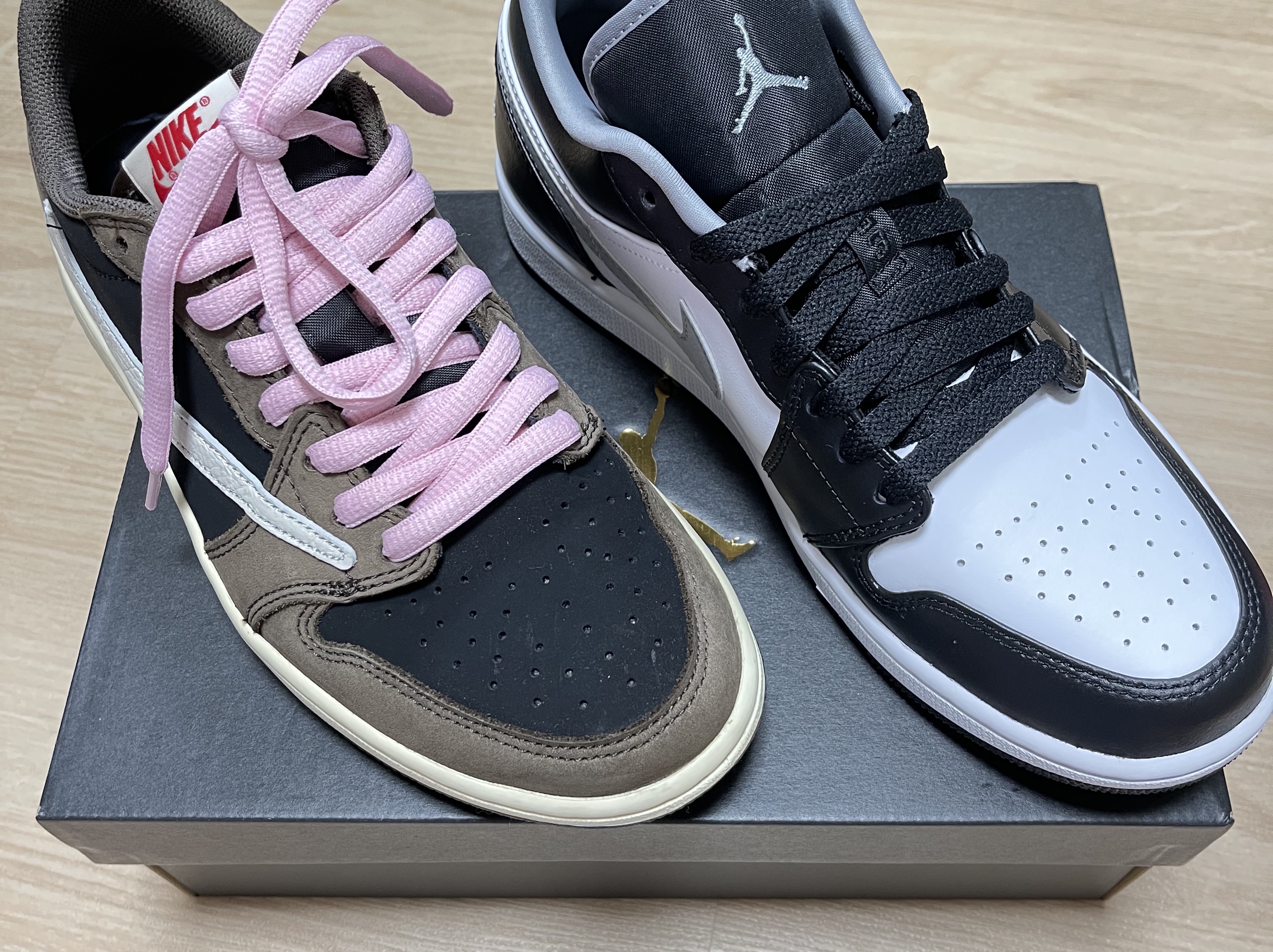 Jordan 1 Low Black Particle Grey 착용 스타일 - 3