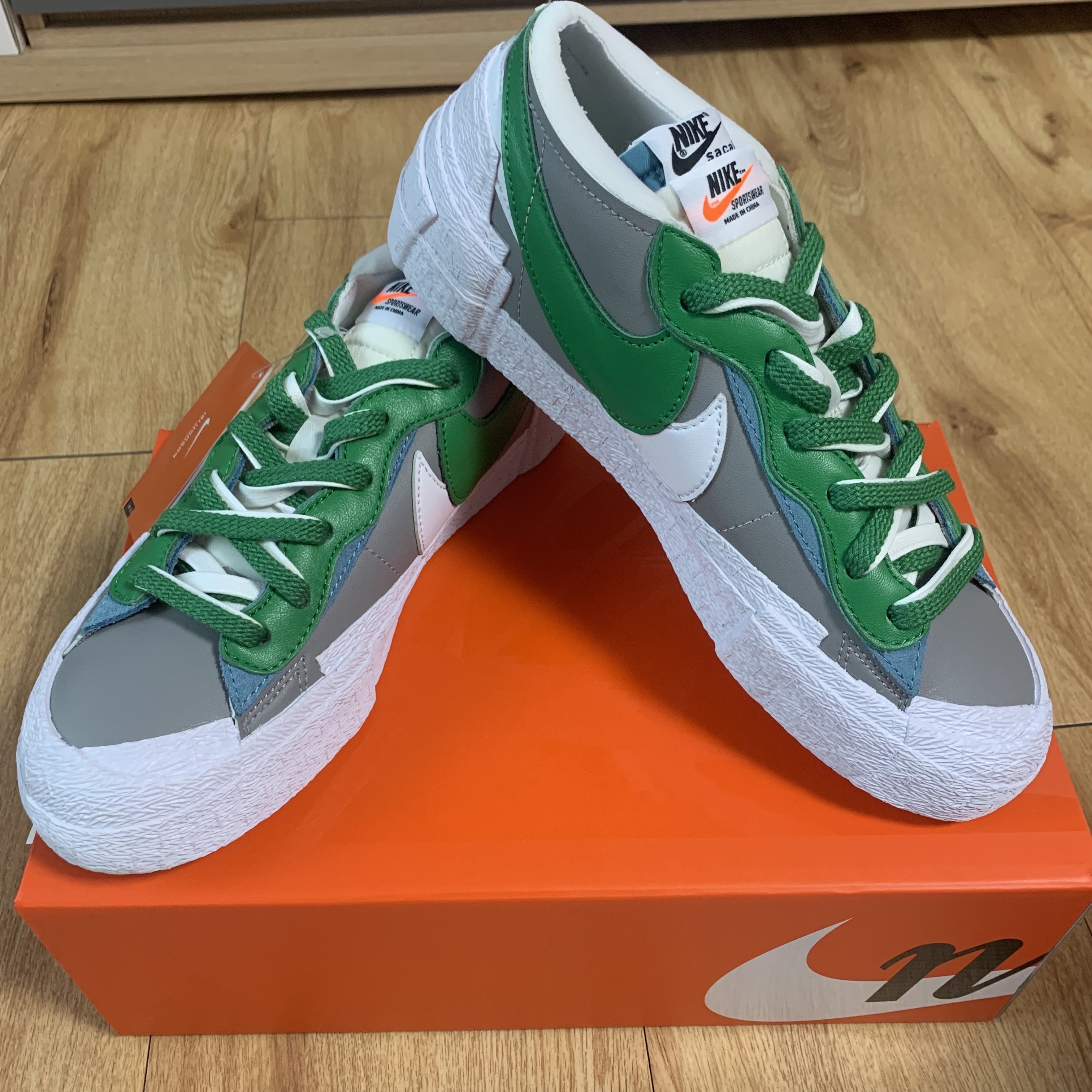 Nike x Sacai Blazer Low Classic Green 착용 스타일