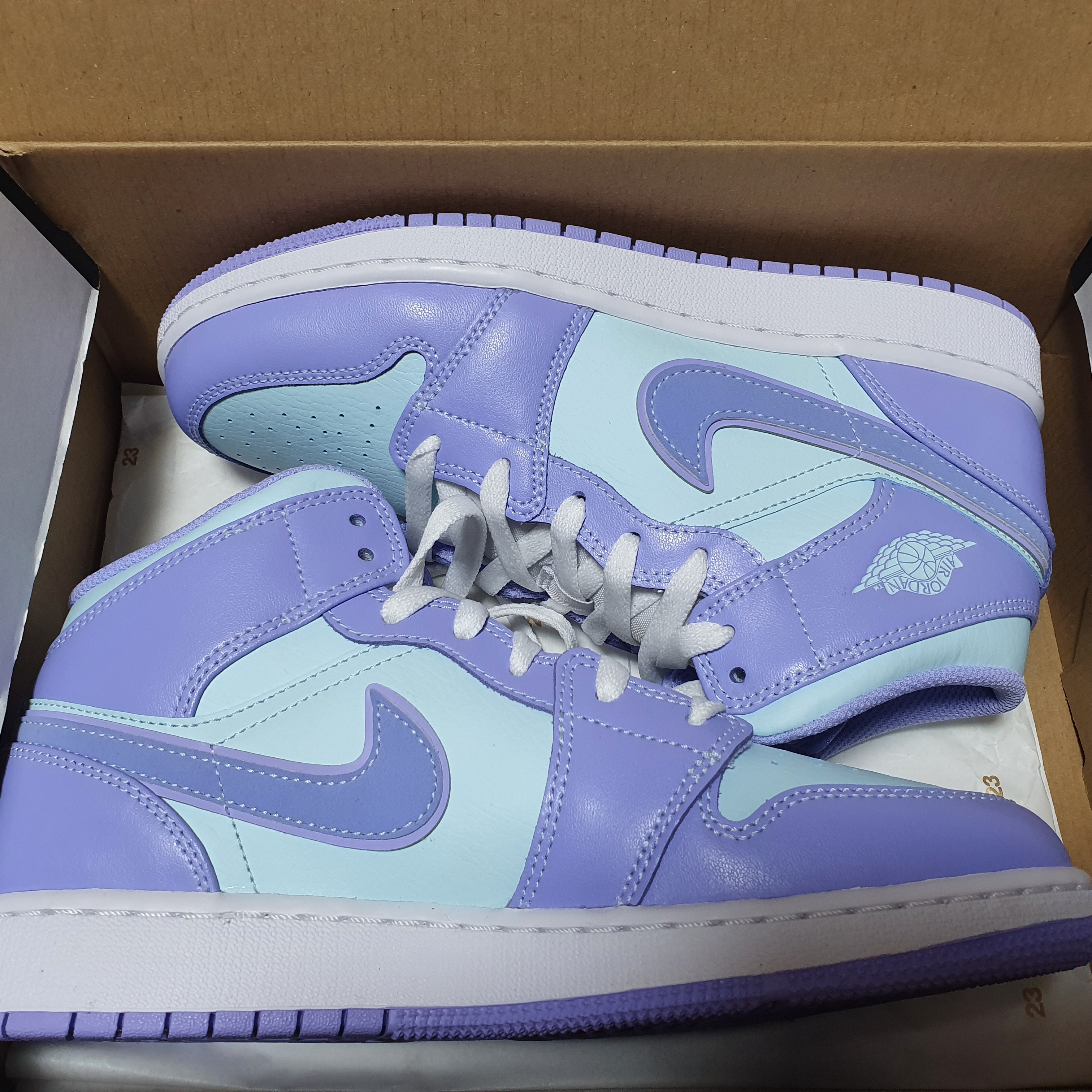 (GS) Jordan 1 Mid Purple Pulse 착용 스타일