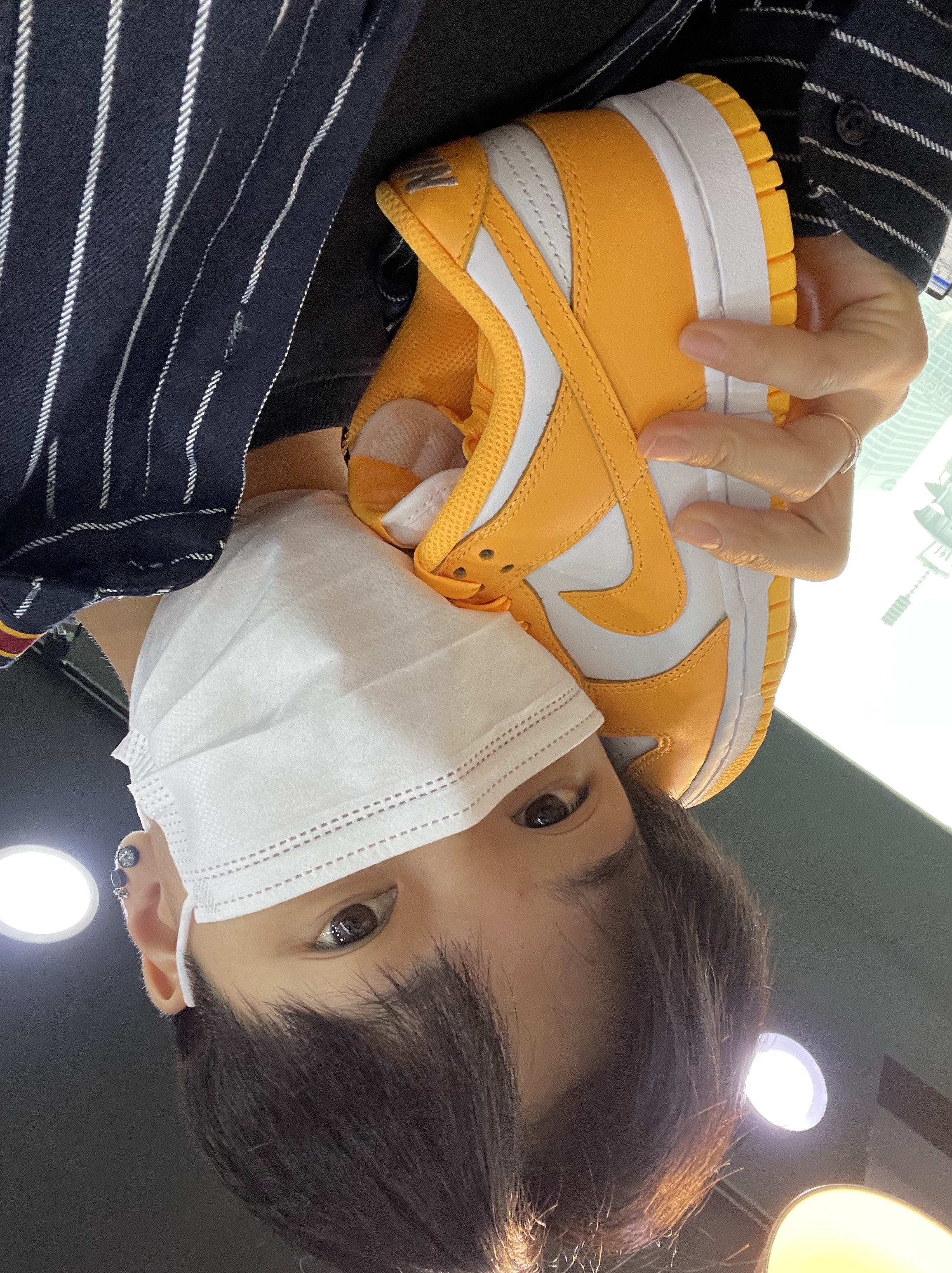 (W) Nike Dunk Low Laser Orange 착용 스타일