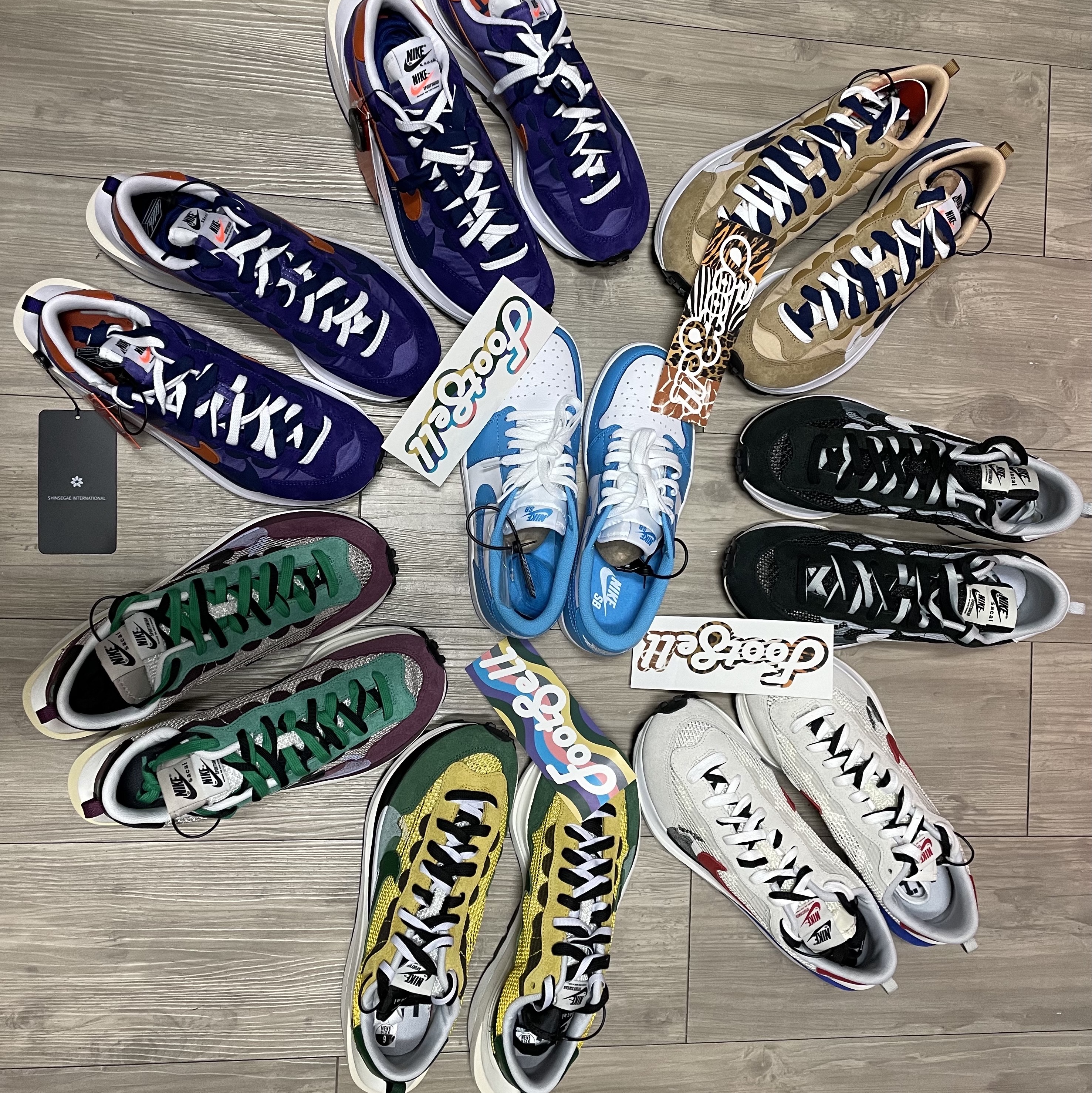 Nike x Sacai VaporWaffle Black White, Nike x Sacai VaporWaffle Royal Fuchsia 착용 스타일 - 2