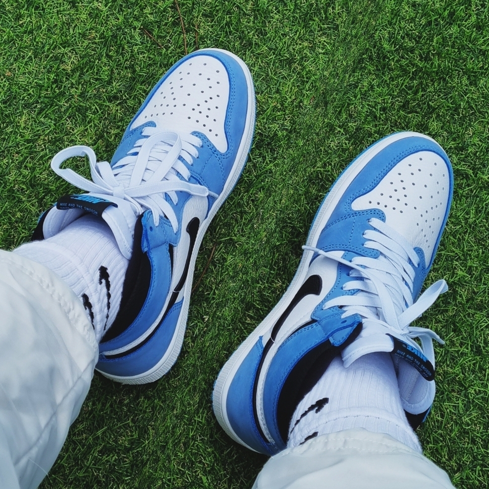 Jordan 1 Retro High OG University Blue 착용 스타일