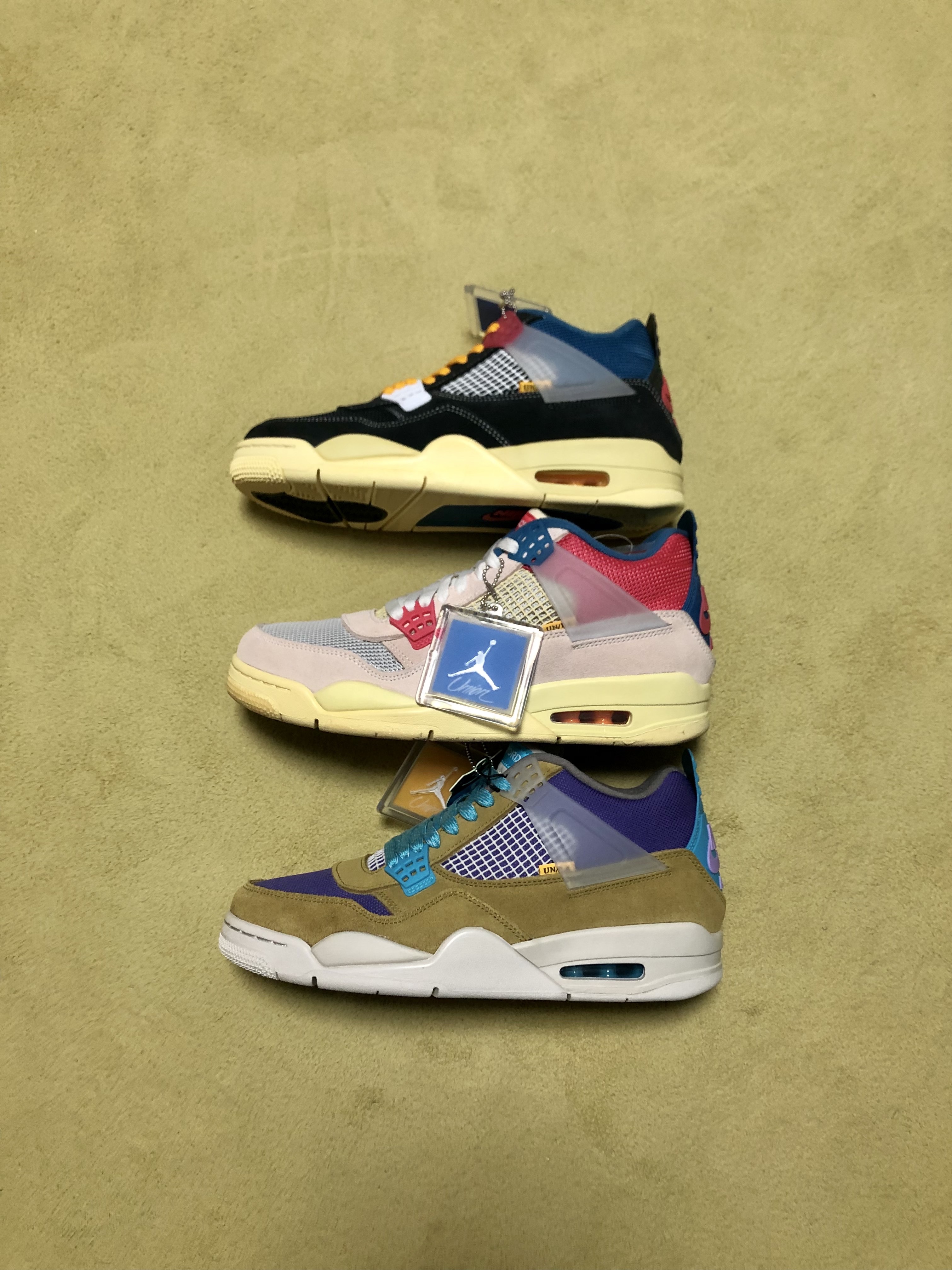 Jordan 4 x Union Retro SP Desert Moss, Jordan 4 x Union Retro Off Noir 착용 스타일 - 4