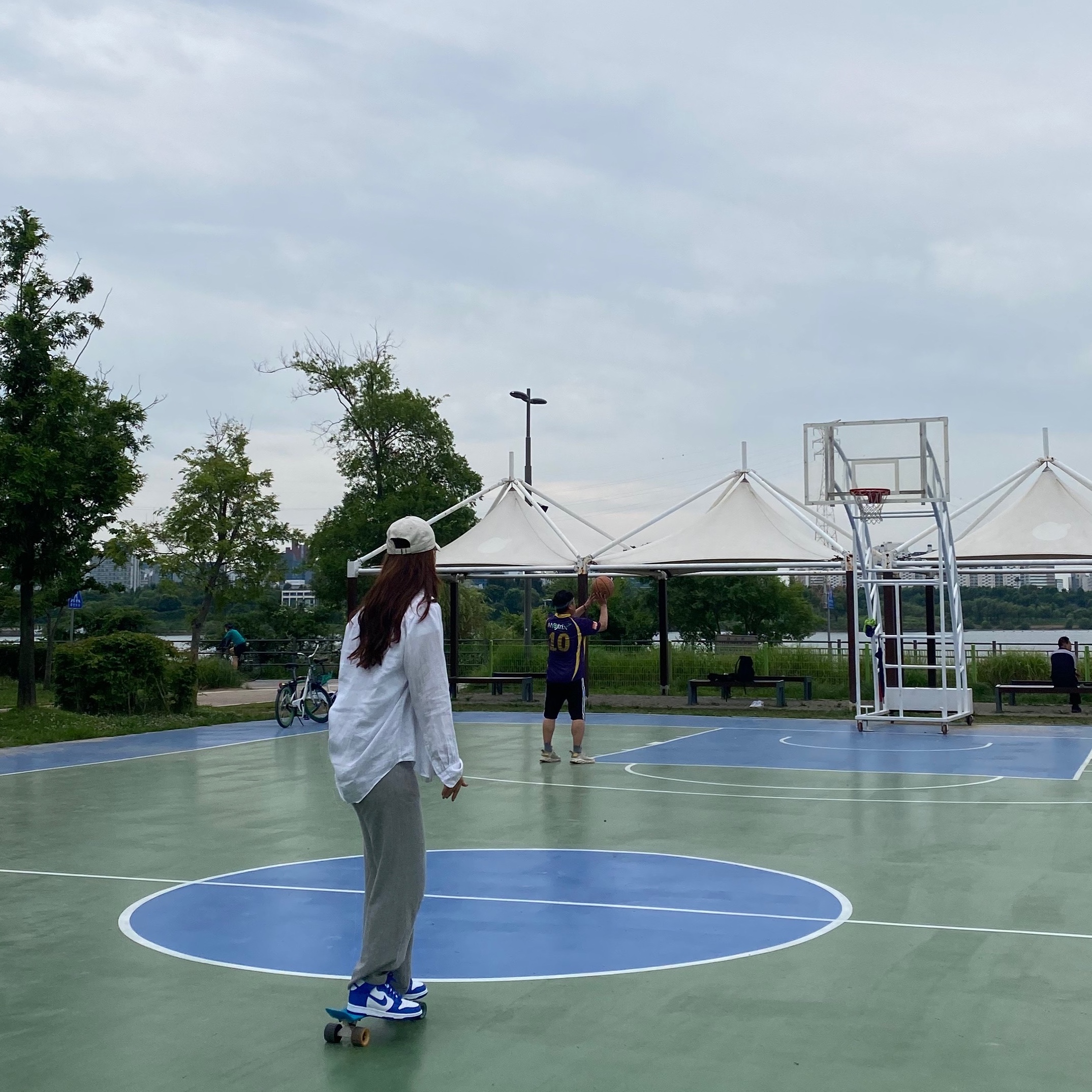 (GS) Nike Dunk High Game Royal 착용 스타일