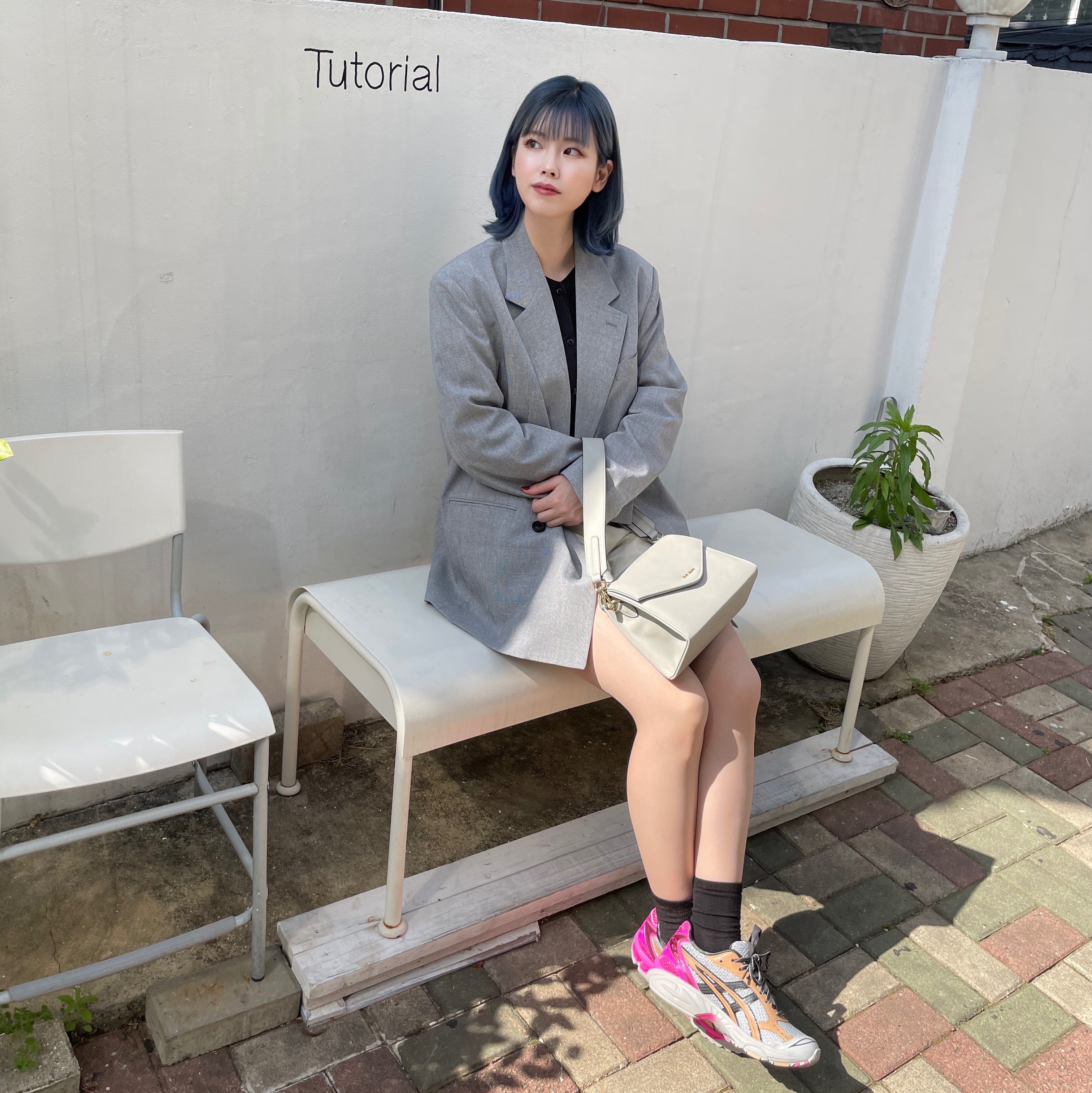 (W) Asics UB1-S Gel-Kayano 14 Pink 착용 스타일 - 1