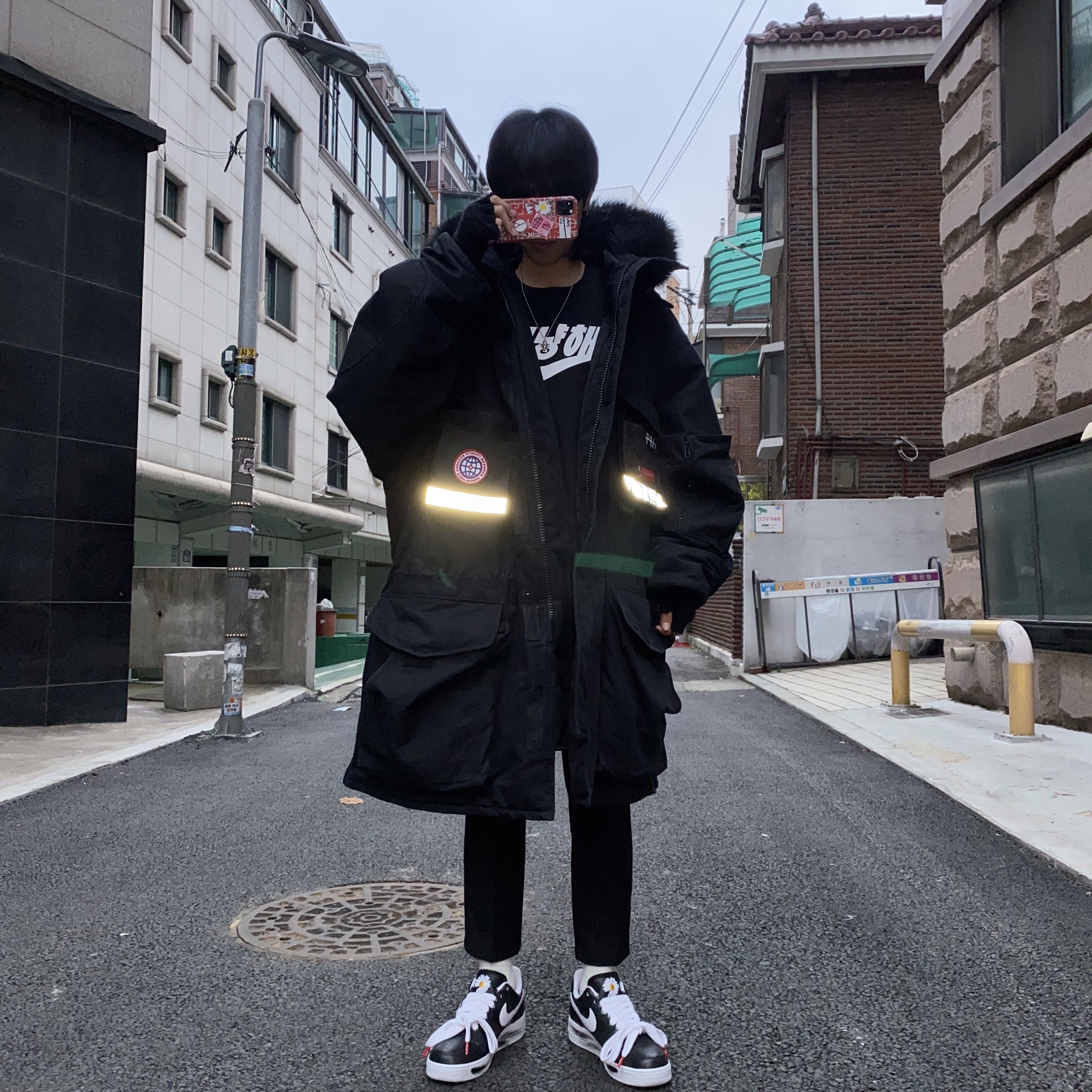 Nike x Peaceminusone Air Force 1 Low Para-Noise 착용 스타일 - 2