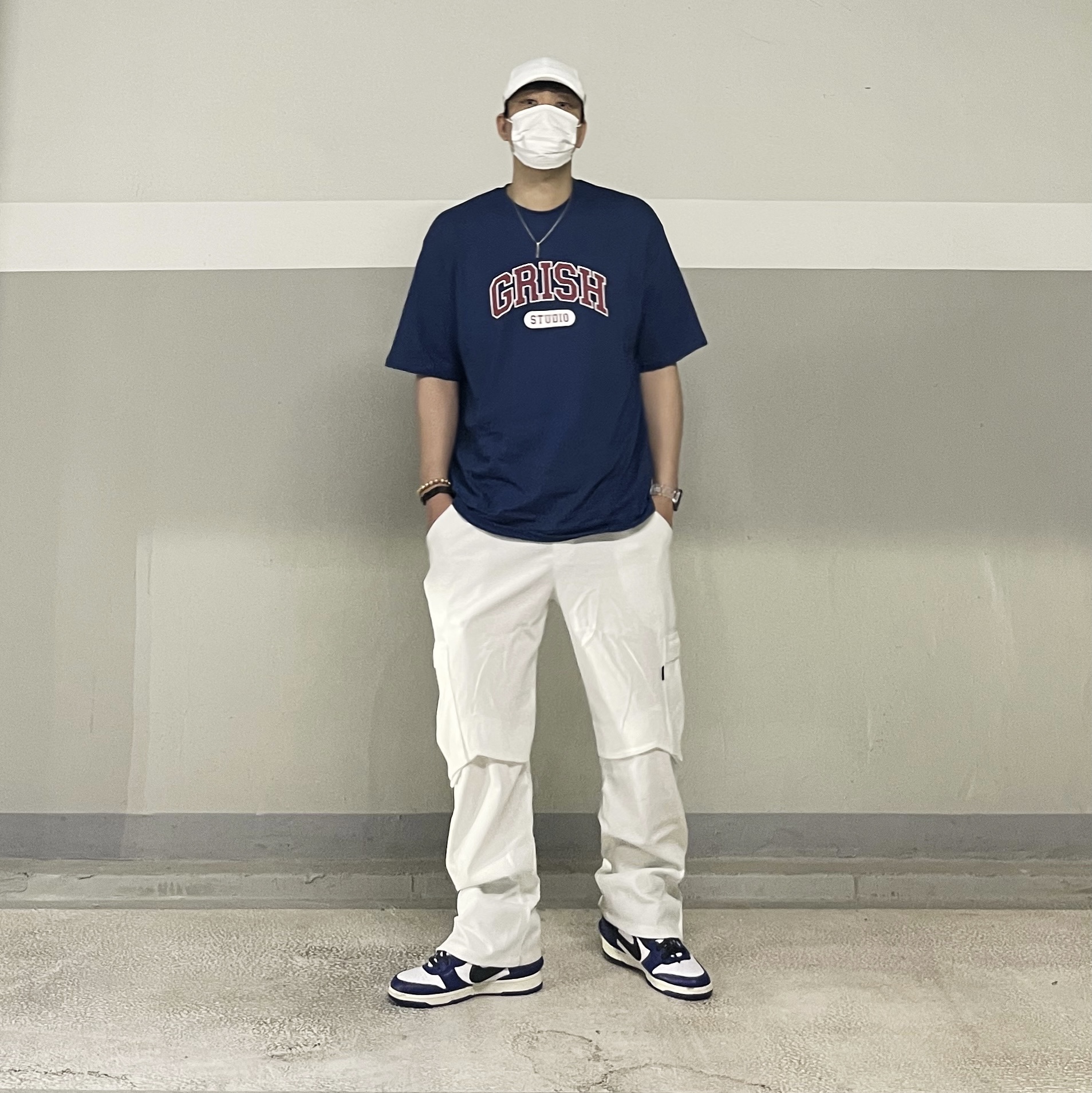 Nike x Ambush Dunk High Deep Royal Blue 착용 스타일