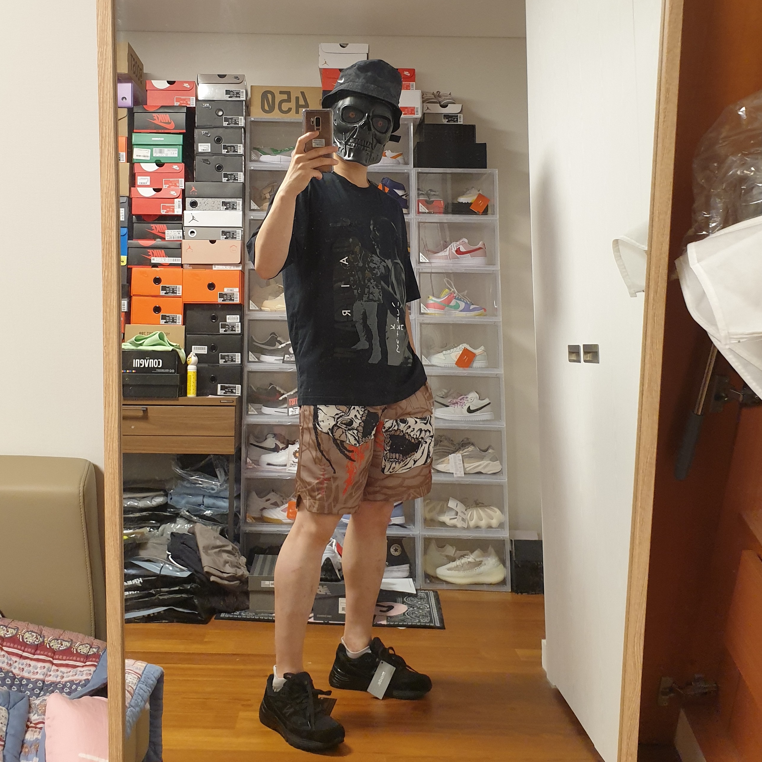 Jordan x Travis Scott Pool Shorts - Asia, Jordan x Travis Scott T-Shirt 착용 스타일 - 5