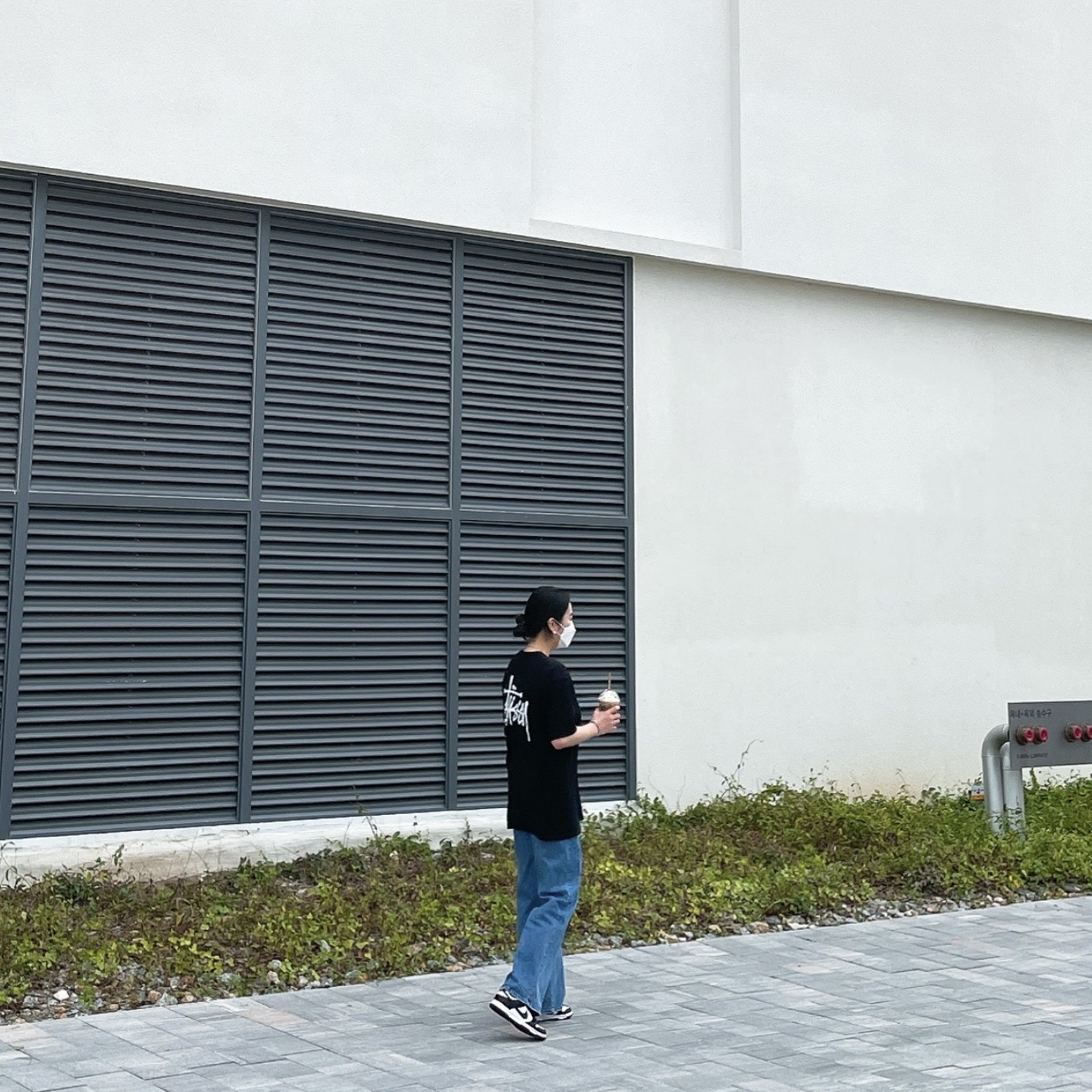 (W) Nike Dunk Low Black 착용 스타일 - 4