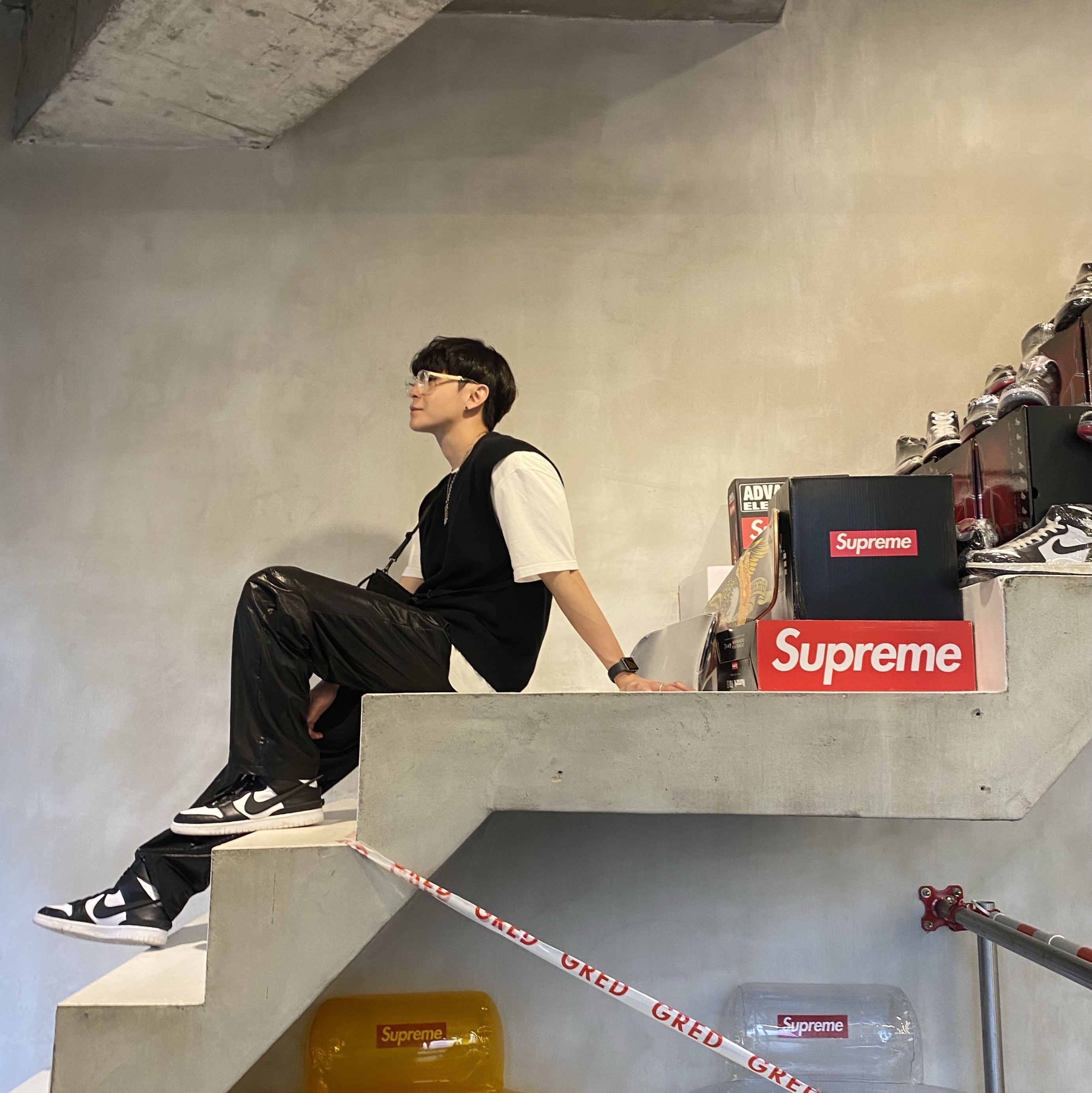 Nike x Ambush Dunk High Black 착용 스타일