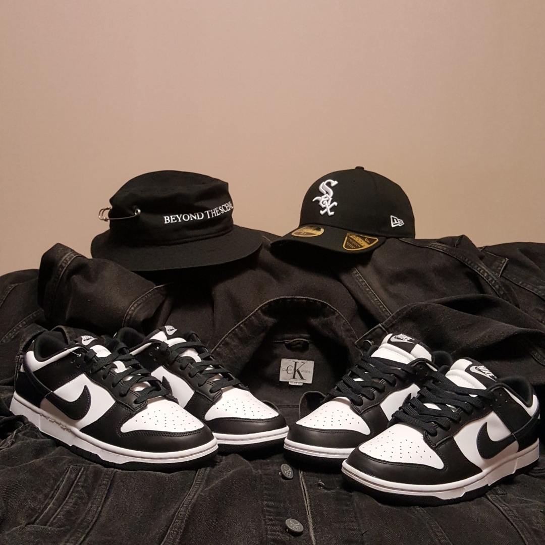(W) Nike Dunk Low Black, Nike Dunk Low Retro Black 착용 스타일 - 2