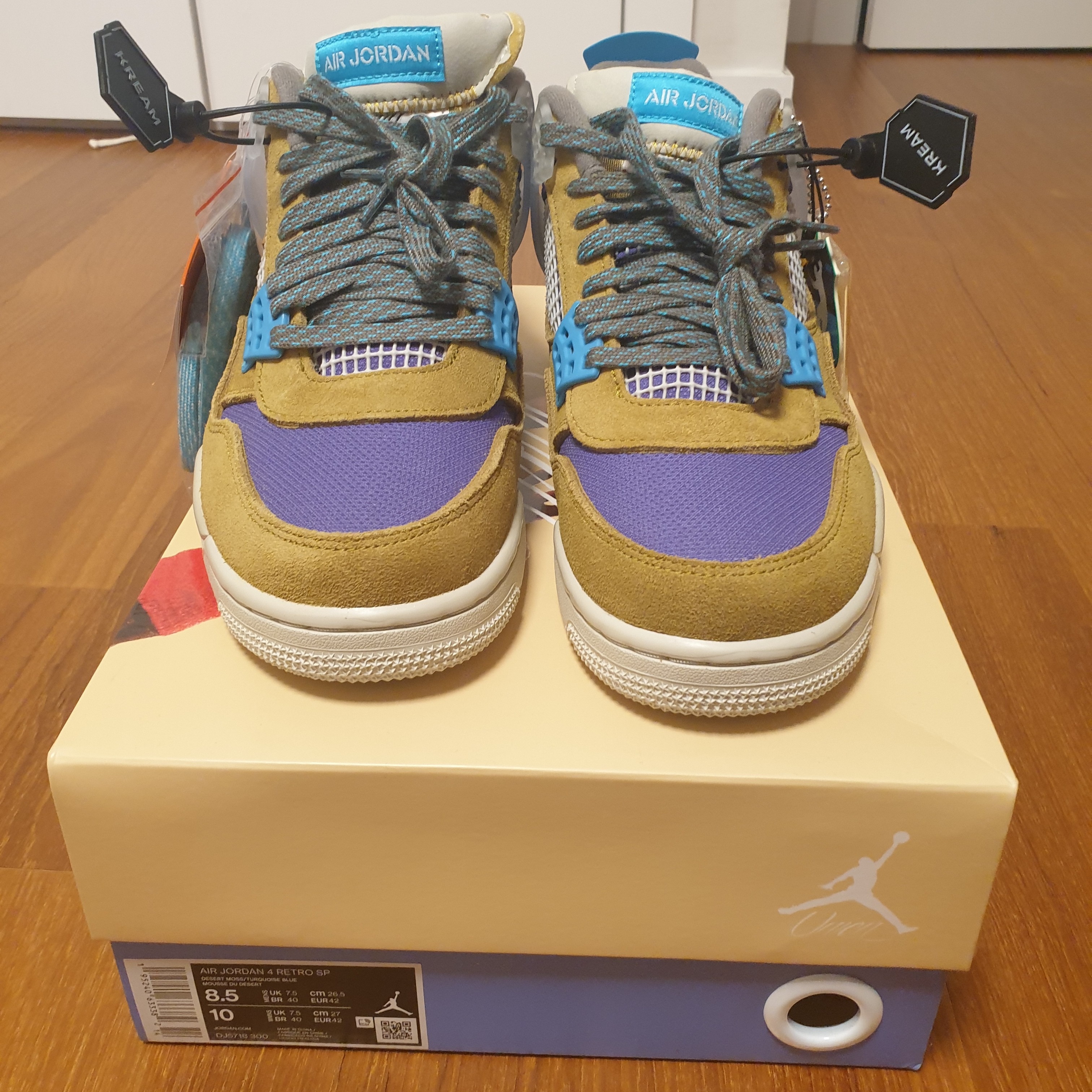 Jordan 4 x Union Retro SP Desert Moss 착용 스타일 - 3