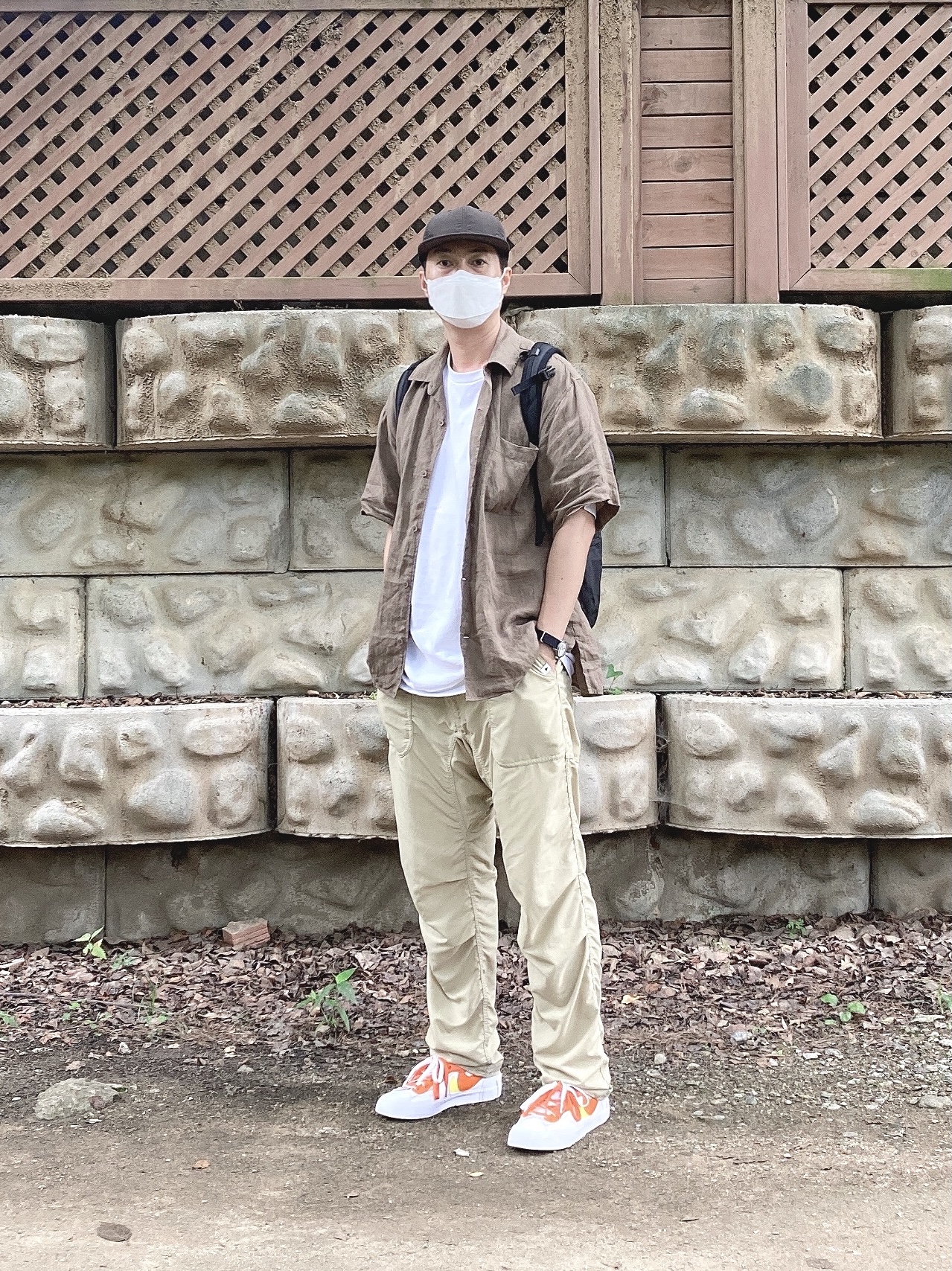 Nike x Sacai Blazer Low Magma Orange 착용 스타일