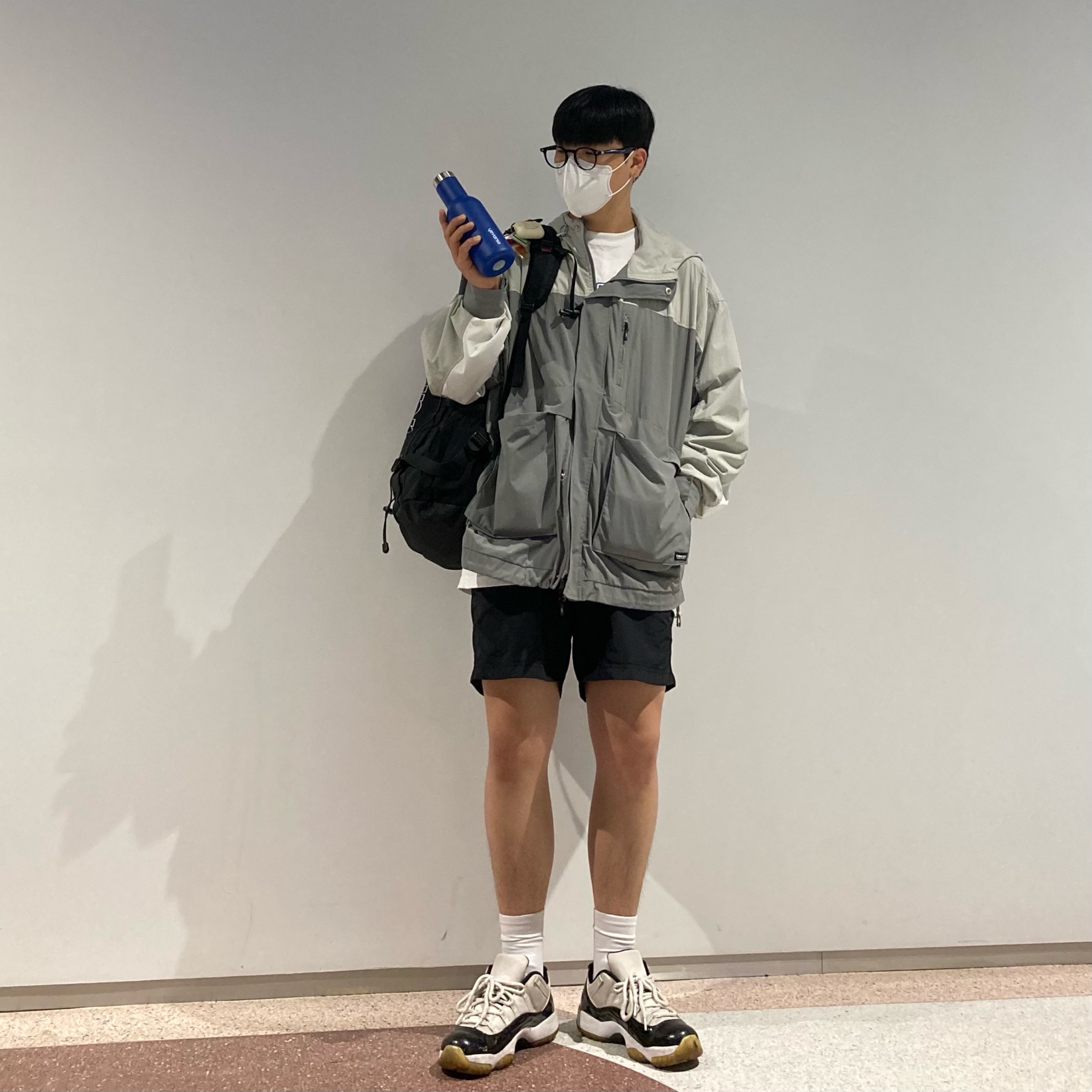 Jordan 11 Retro Low Concord, Supreme Backpack Black - 18FW 착용 스타일