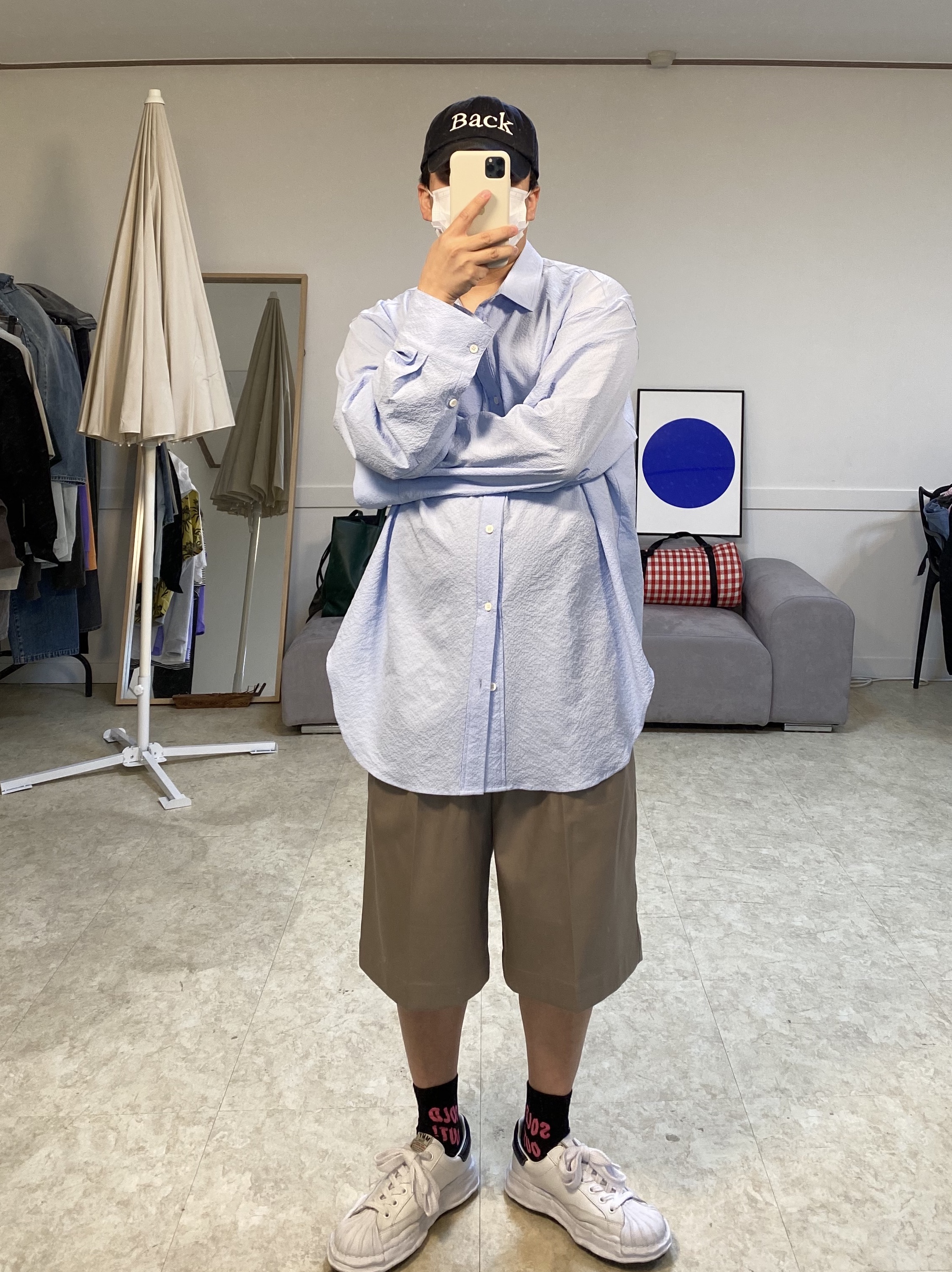 Maison Mihara Yasuhiro Blakey OG Sole Leather Low-top Sneakers White 착용 스타일